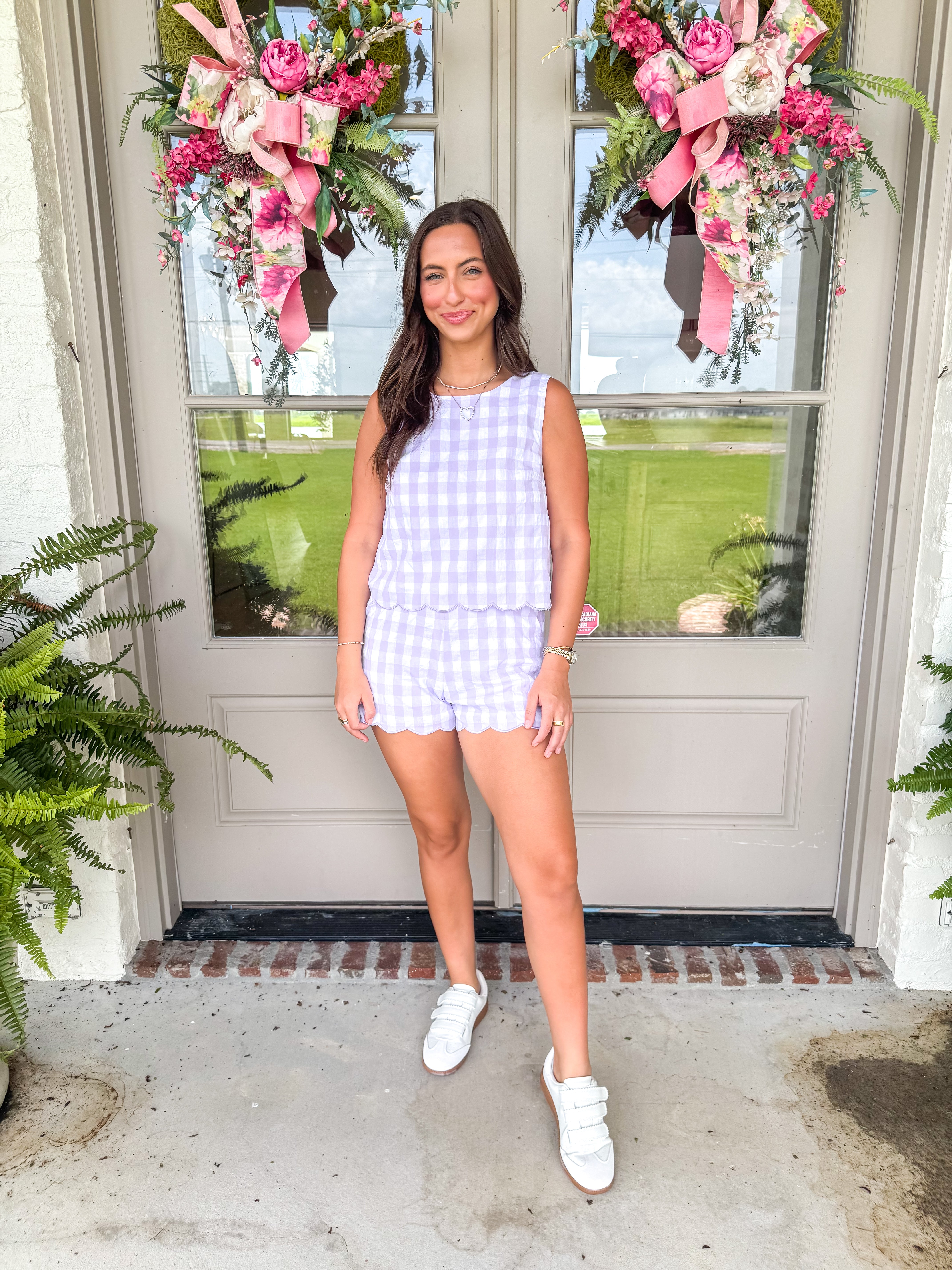 Sunny Side Up Gingham Set Lavender