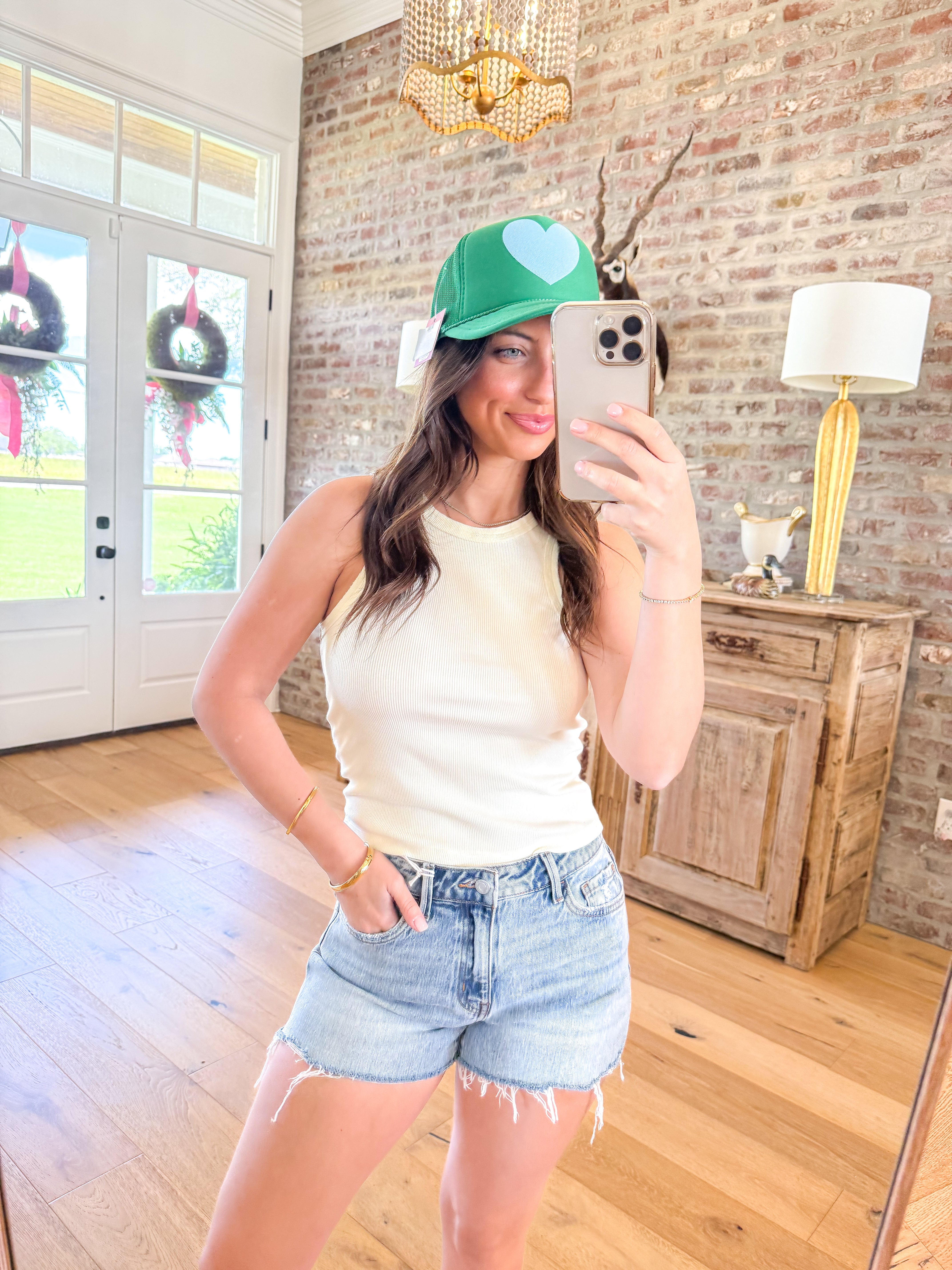 Sweet Tea Ribbed Tank Cream