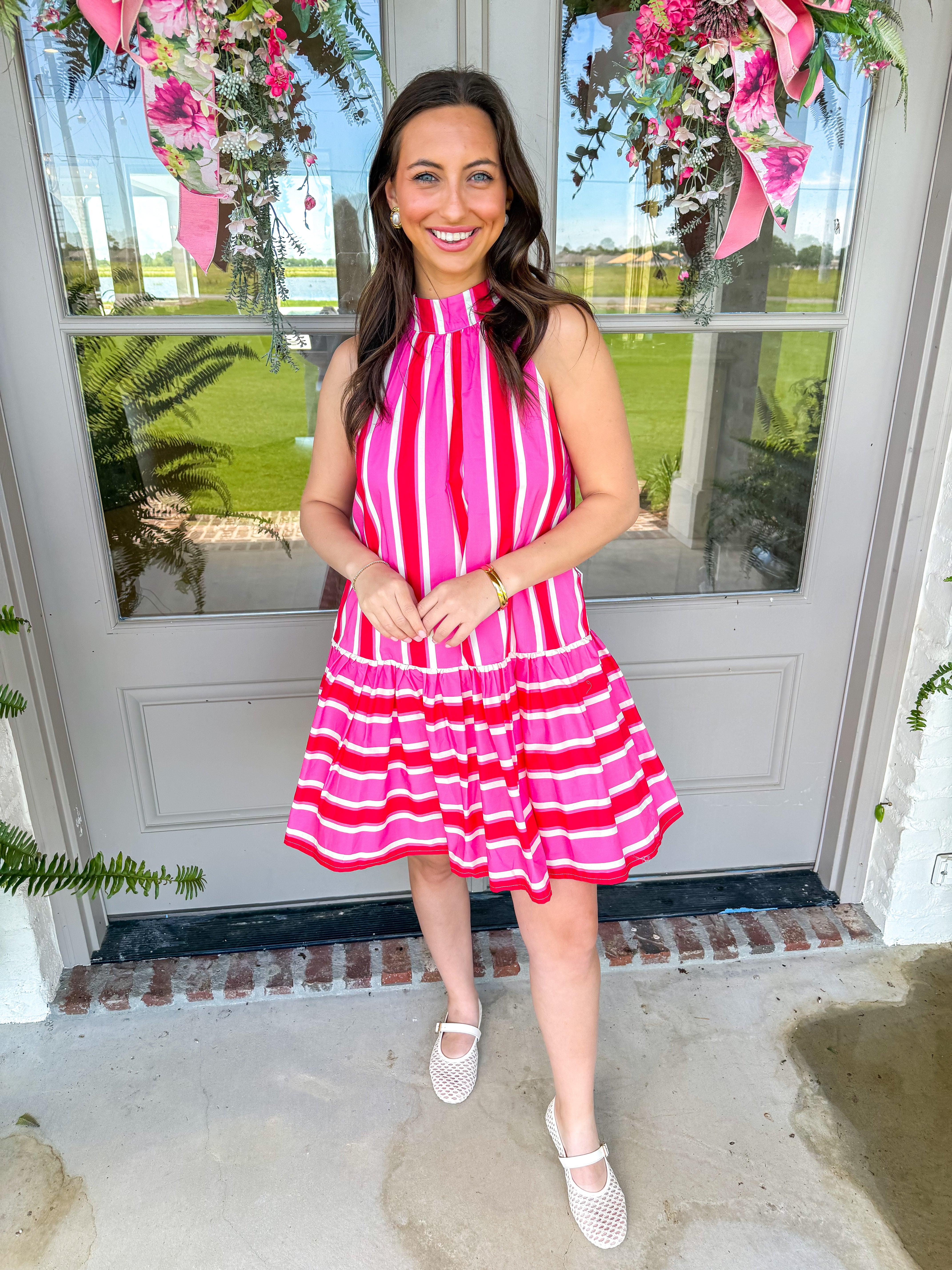 Candy Stripe Halter Mini