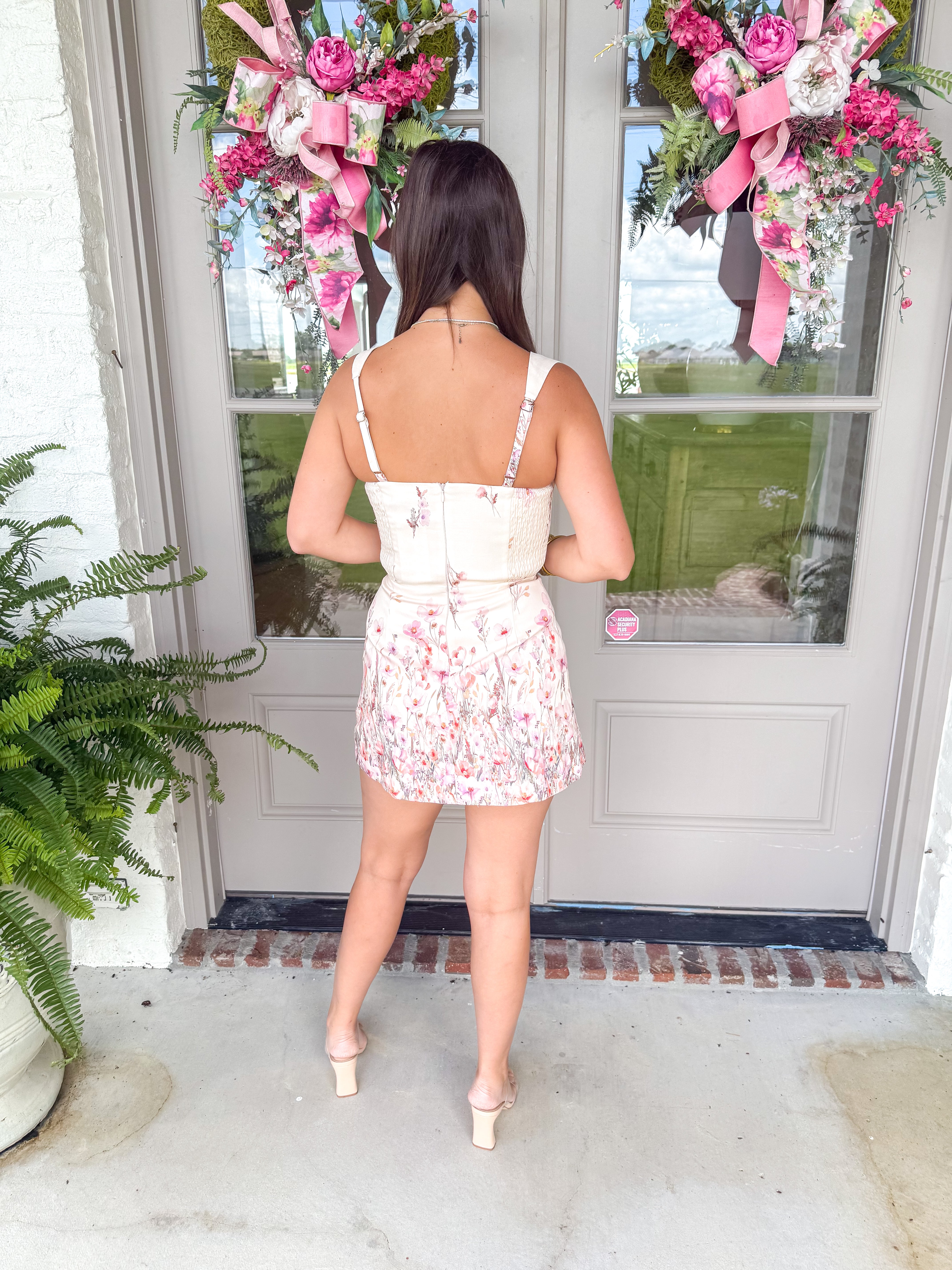 Cream Floral Romper