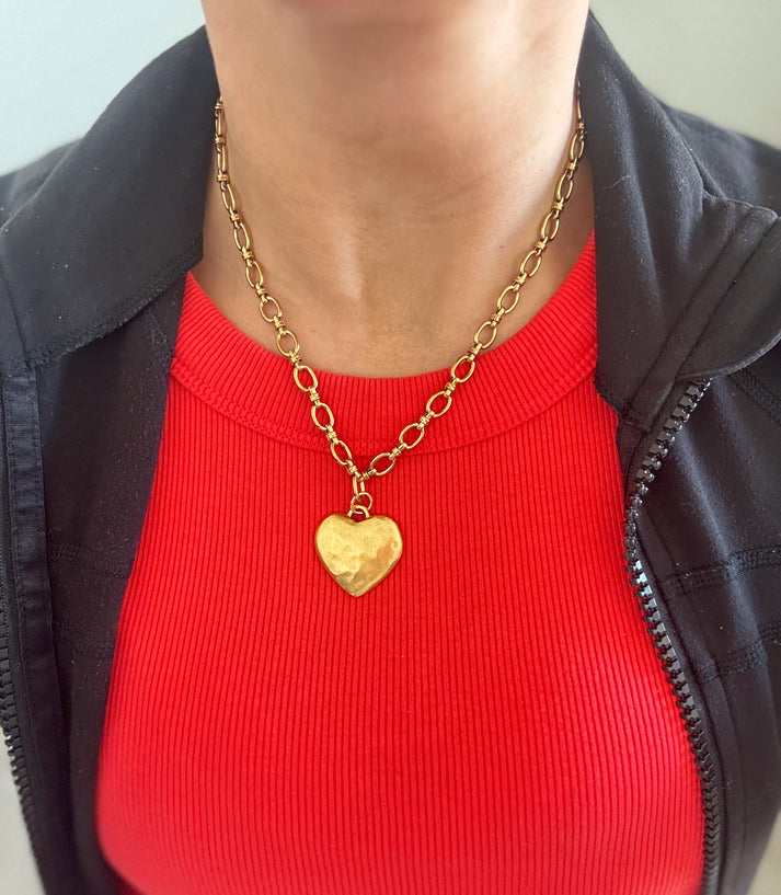 Small Vintage Heart Necklace