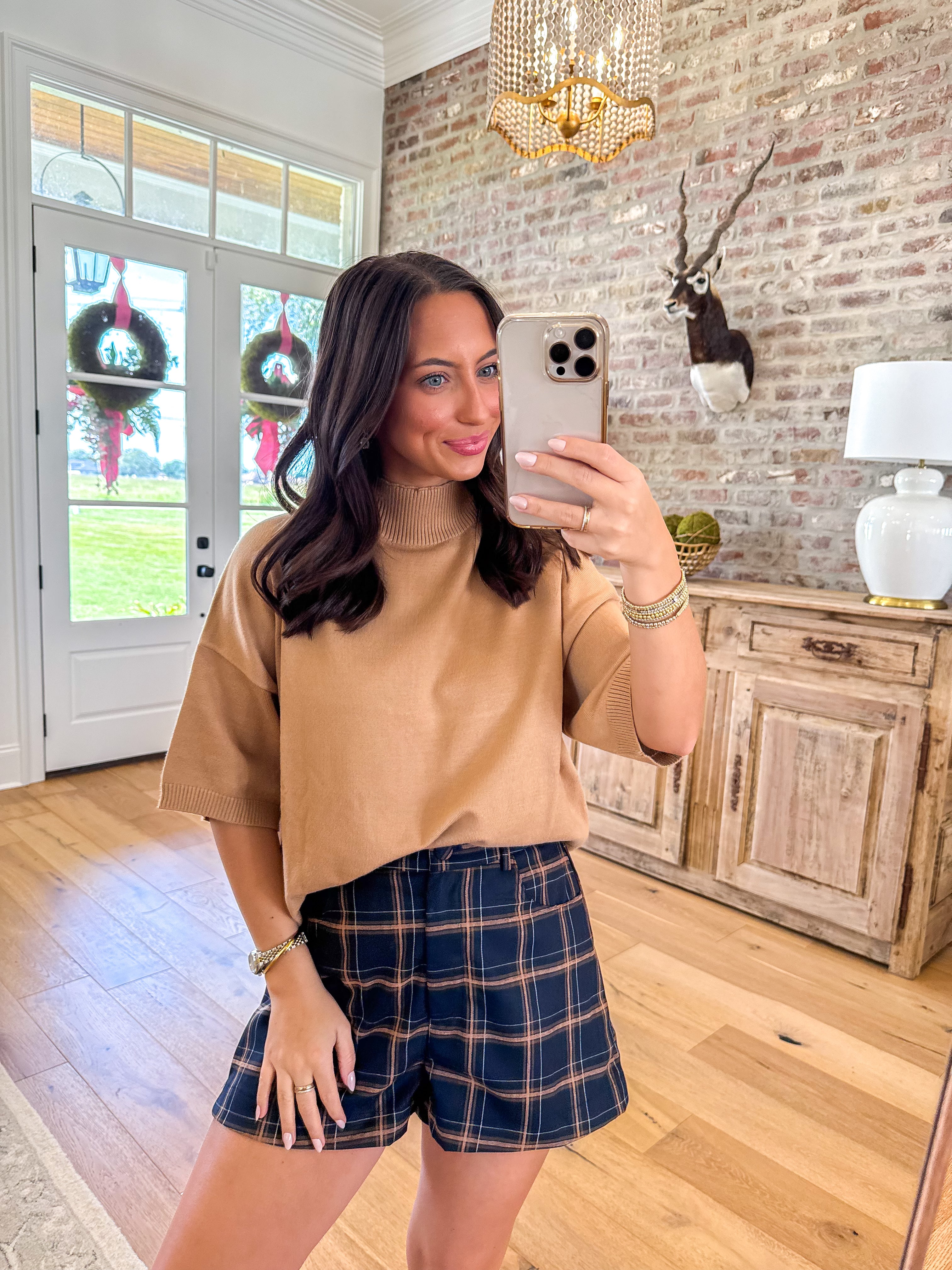 Mocha Mock Neck Sweater