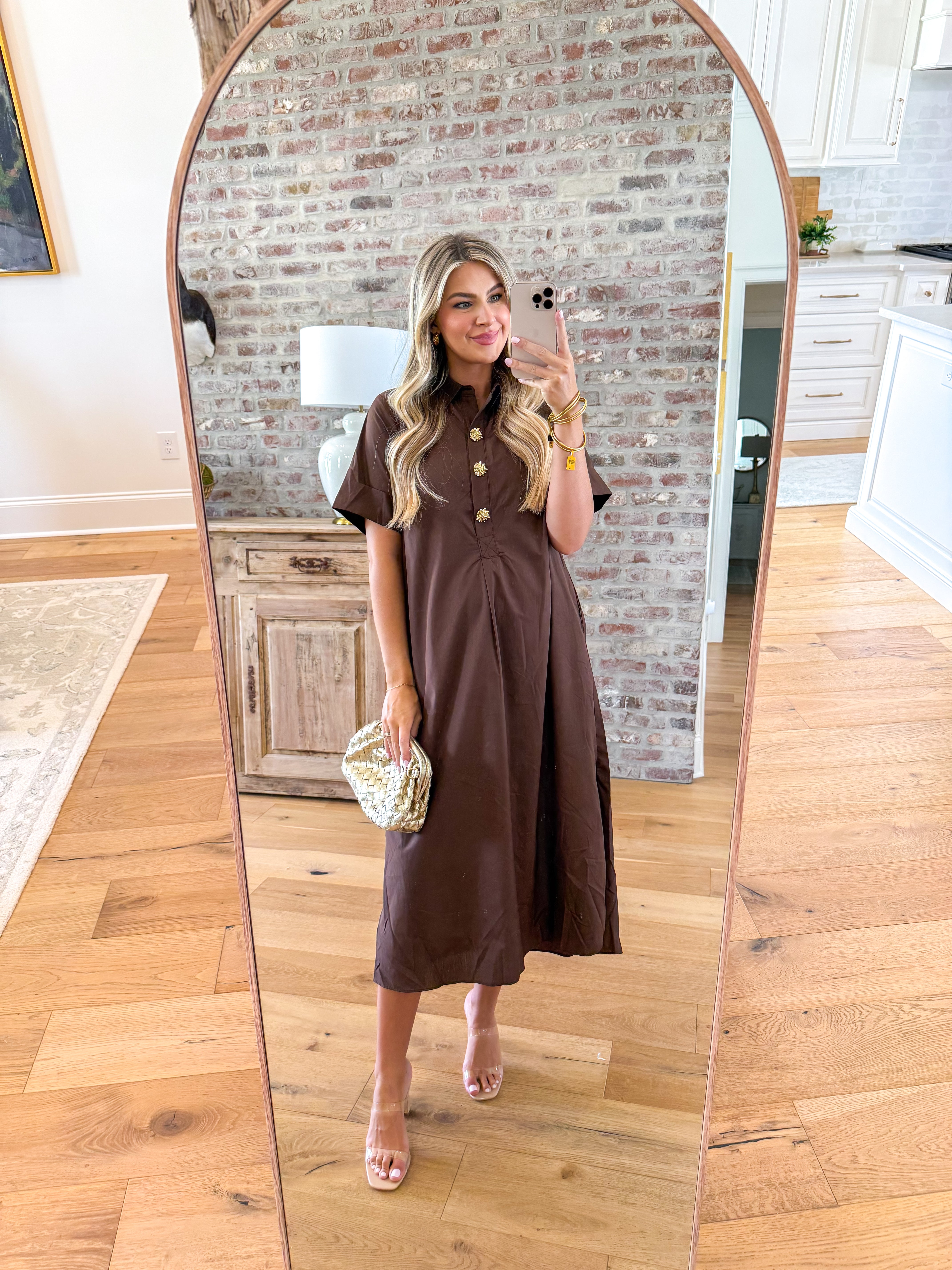 The Marigold Midi Dress Brown