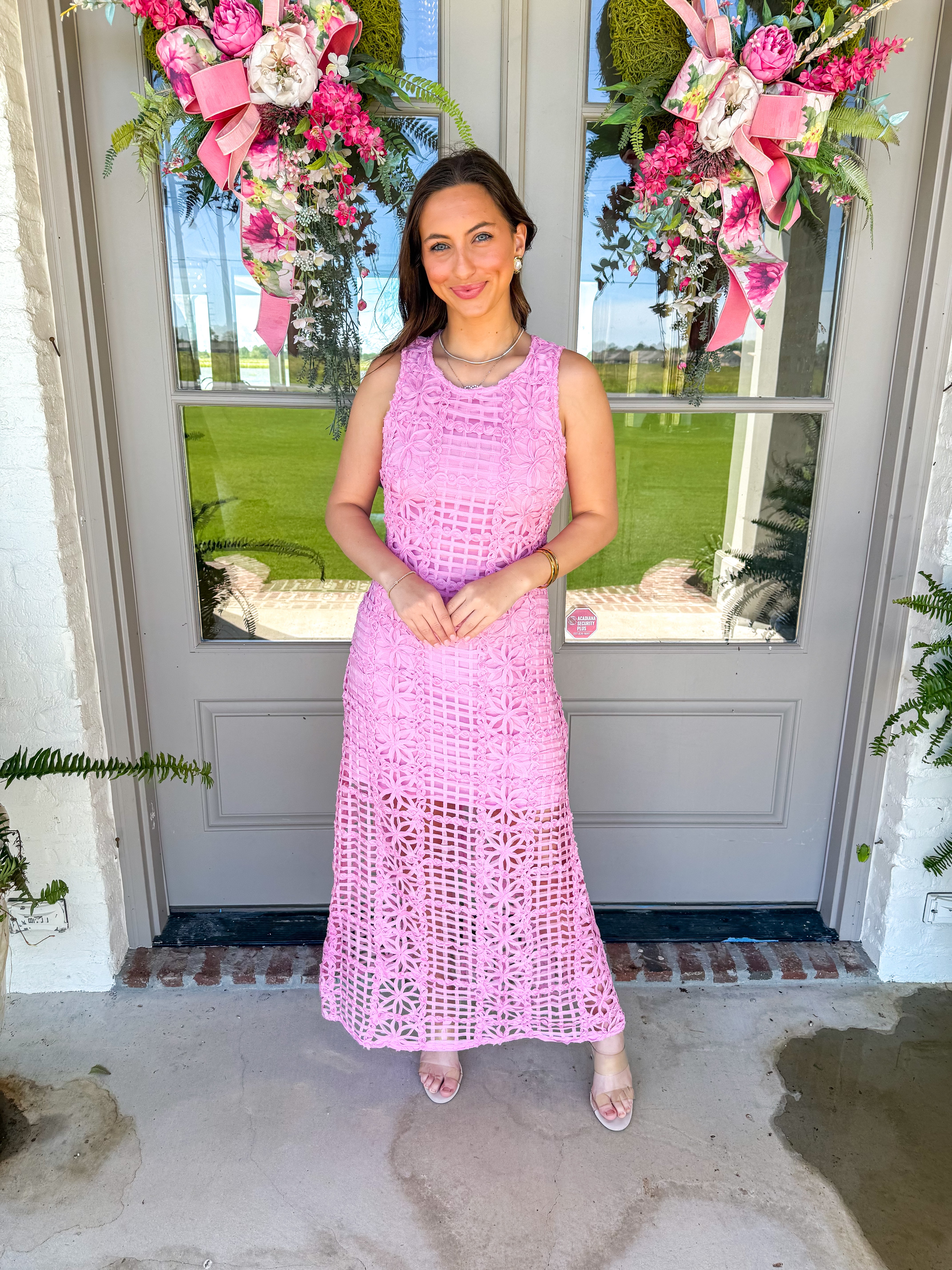 Garden Soirée Lace Maxi Pink