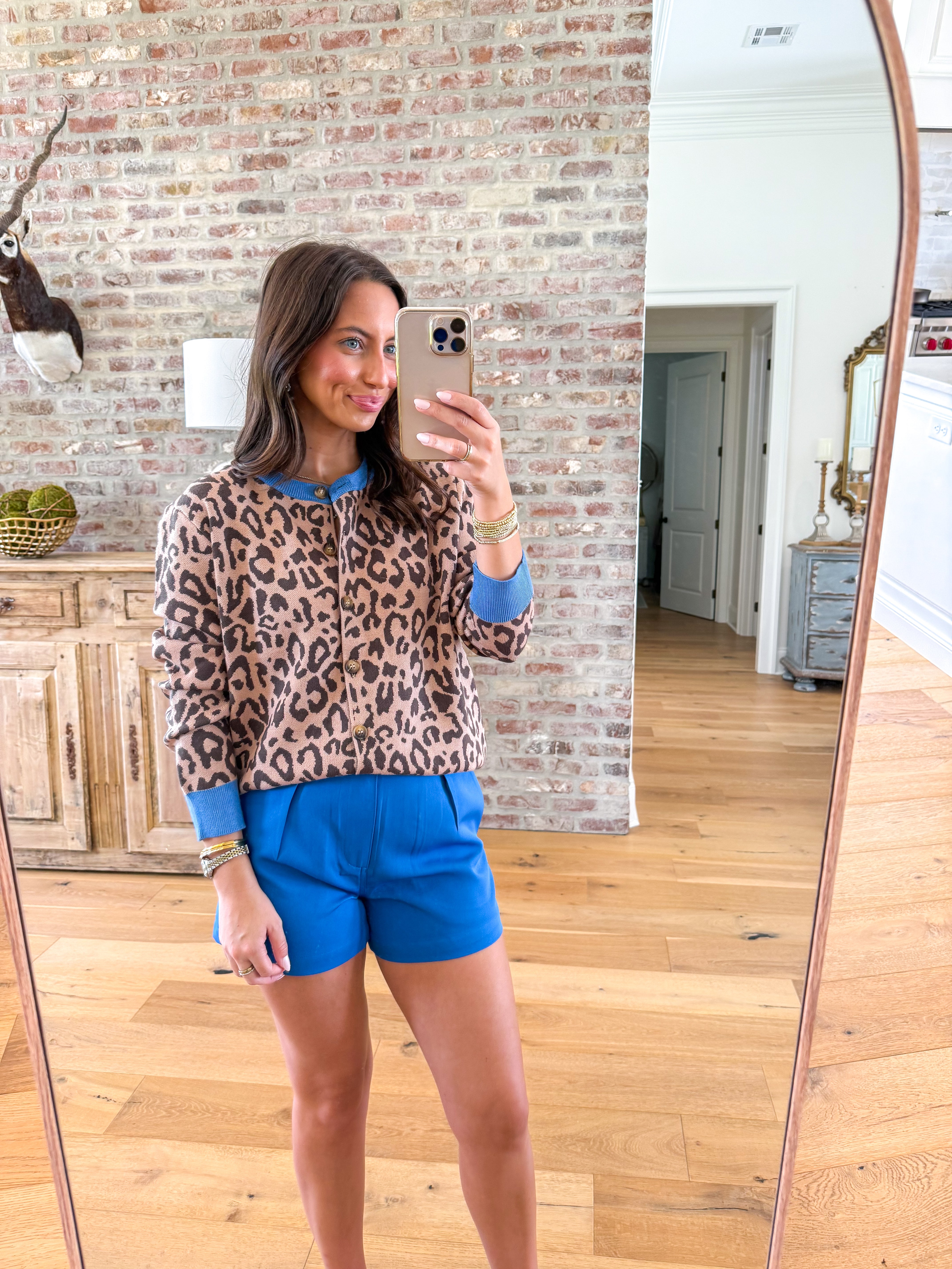 Wild Blue Yonder Leopard Cardigan