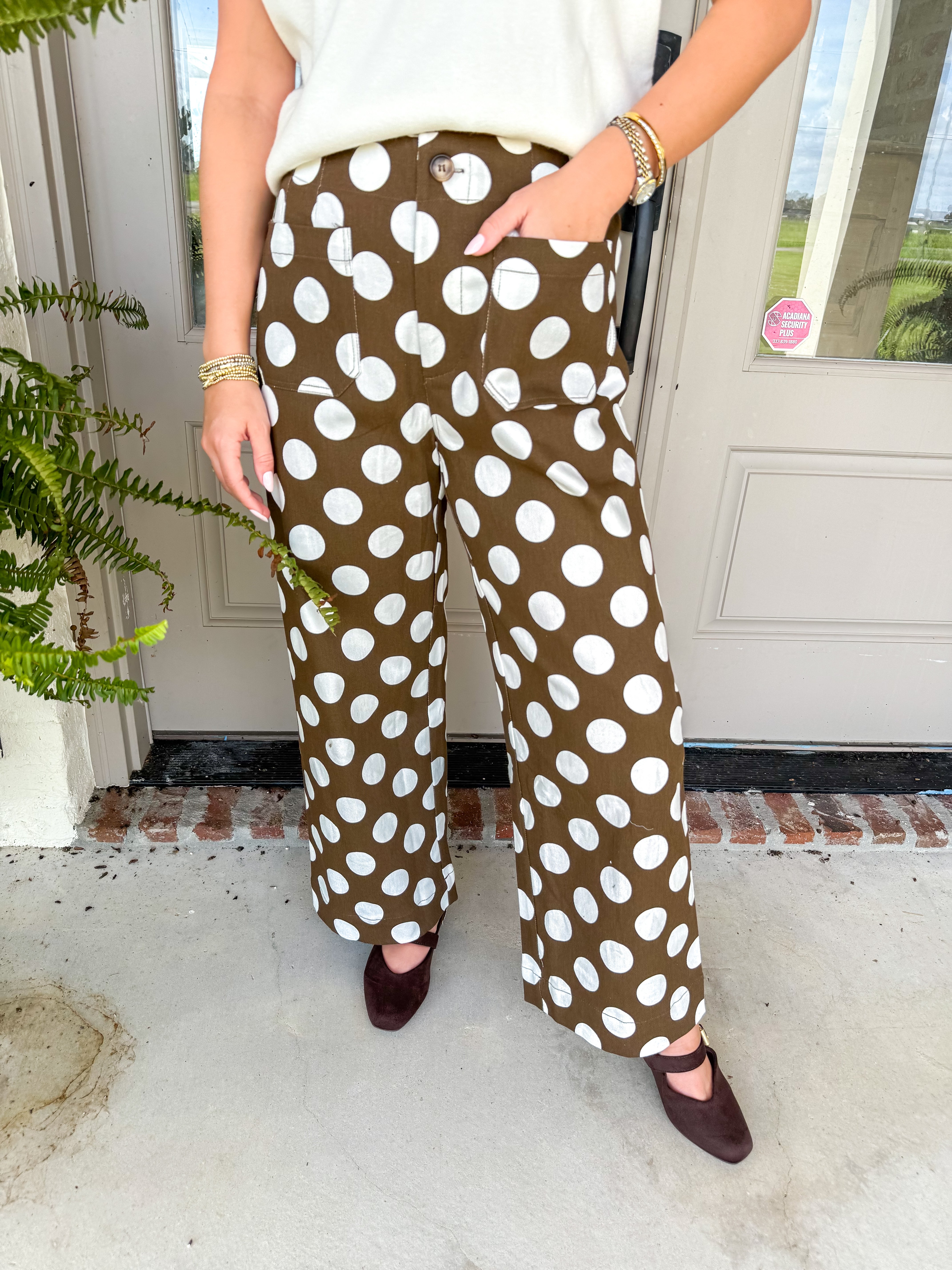 The Penny Polka Dot Wide-Leg Pants