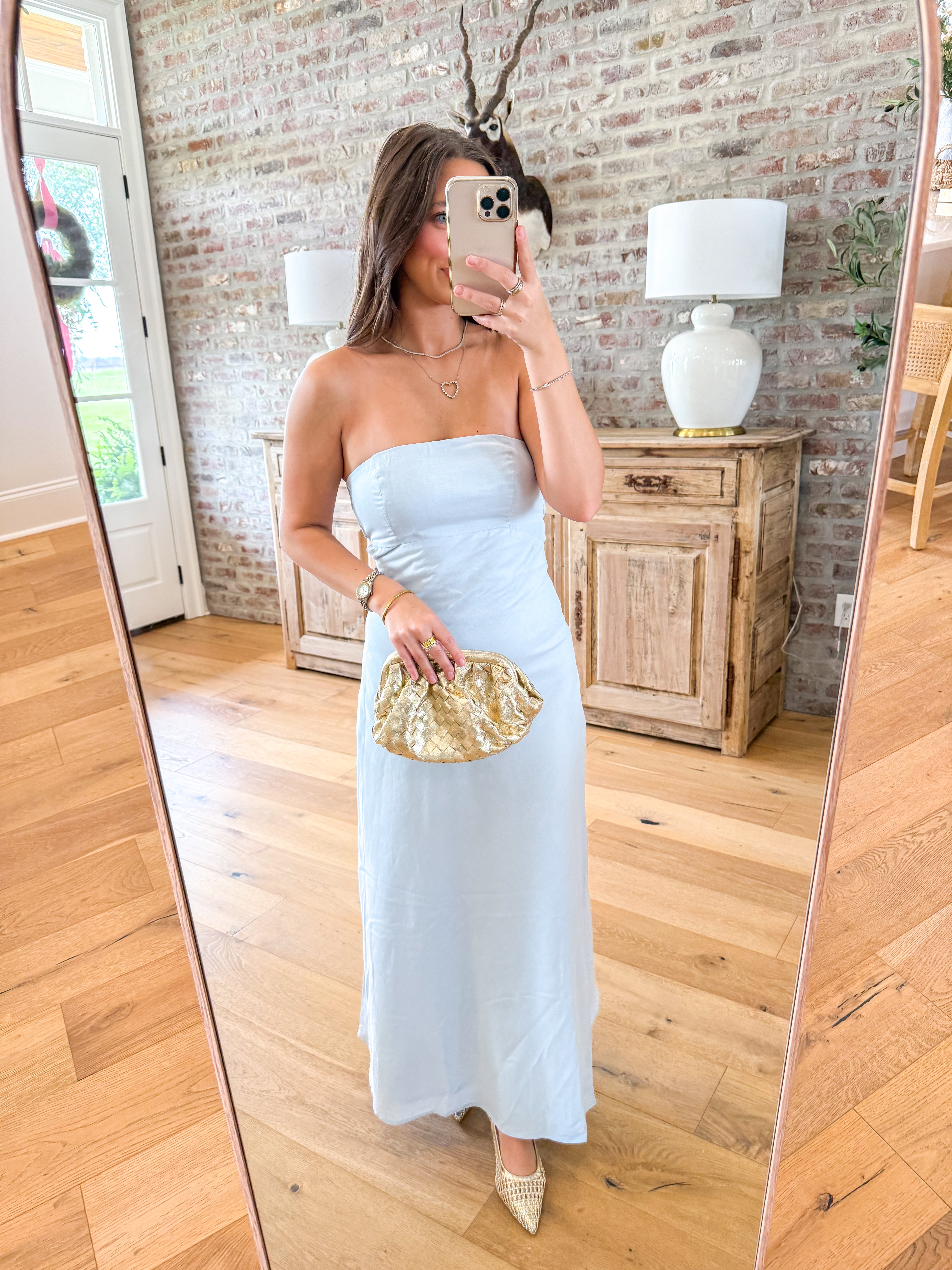 The Bayou Breeze Linen Maxi Blue