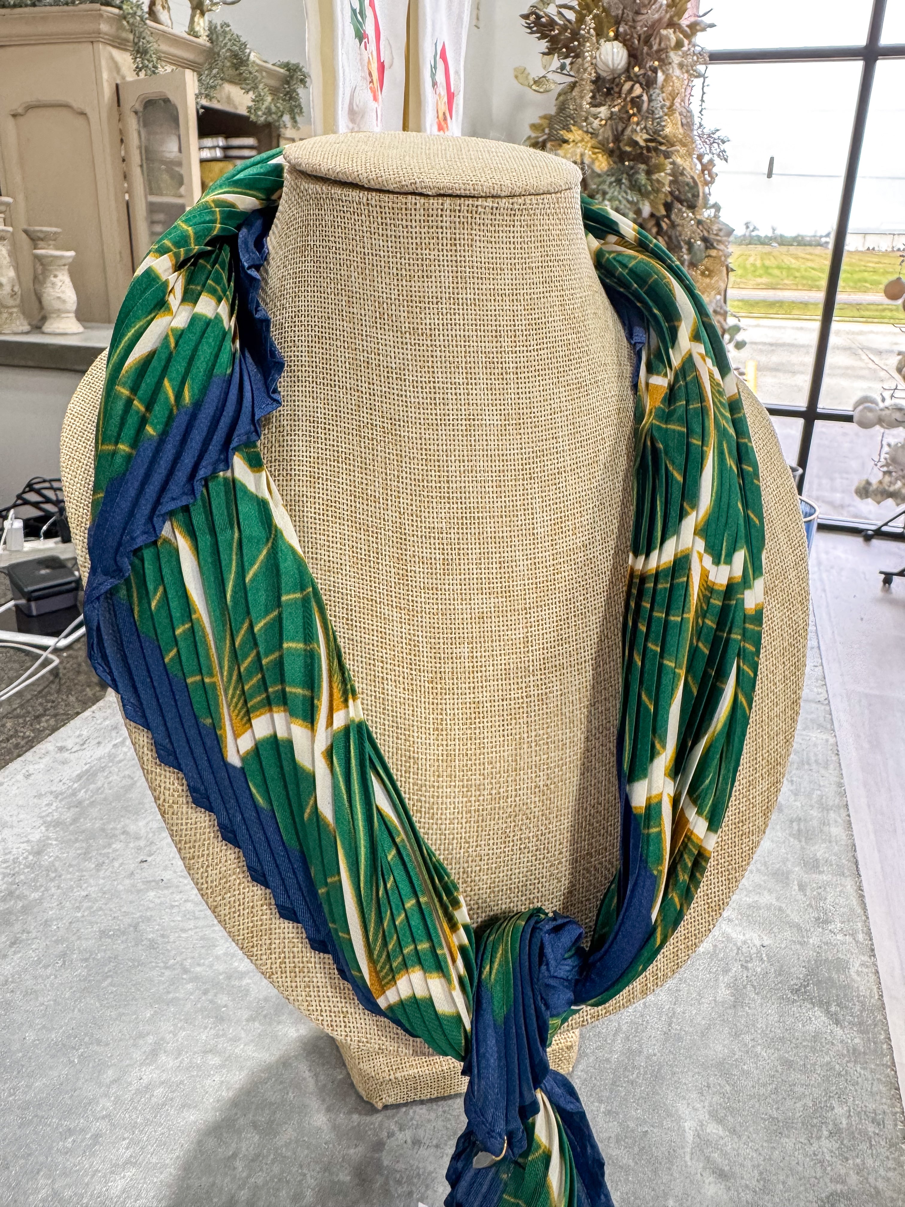 Green/Navy Scarf