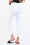 Jeanne Optic White HR Crop Flare