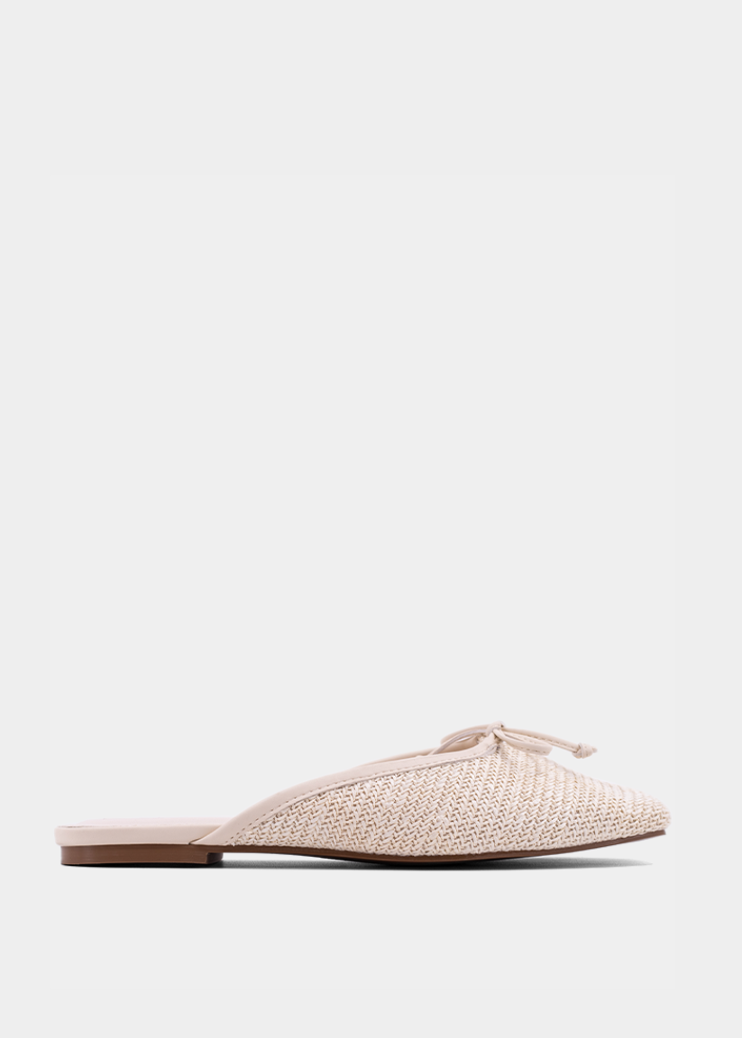 Andrea Bone Woven Flats