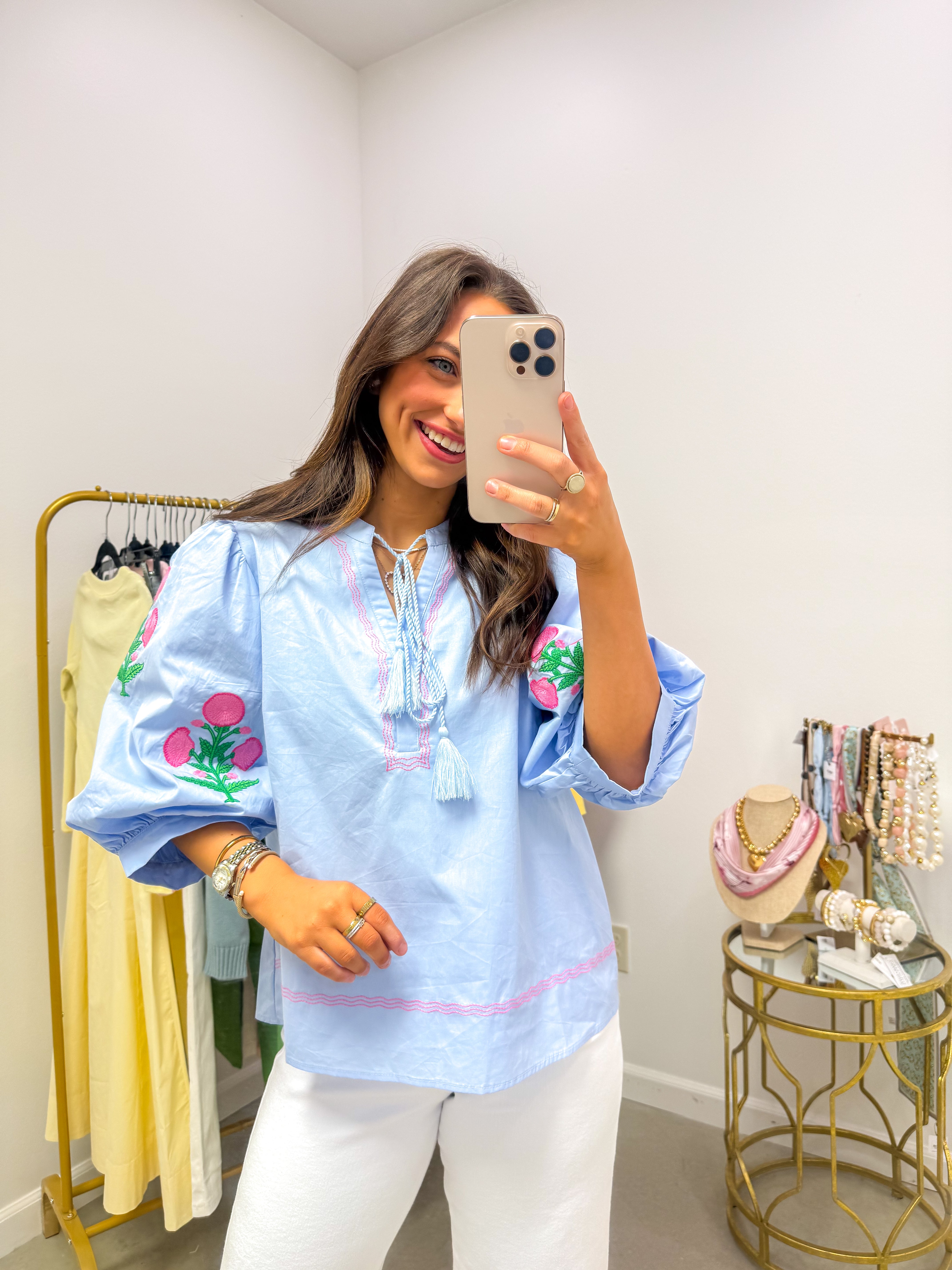 Bluebonnet Beauty Blue Top