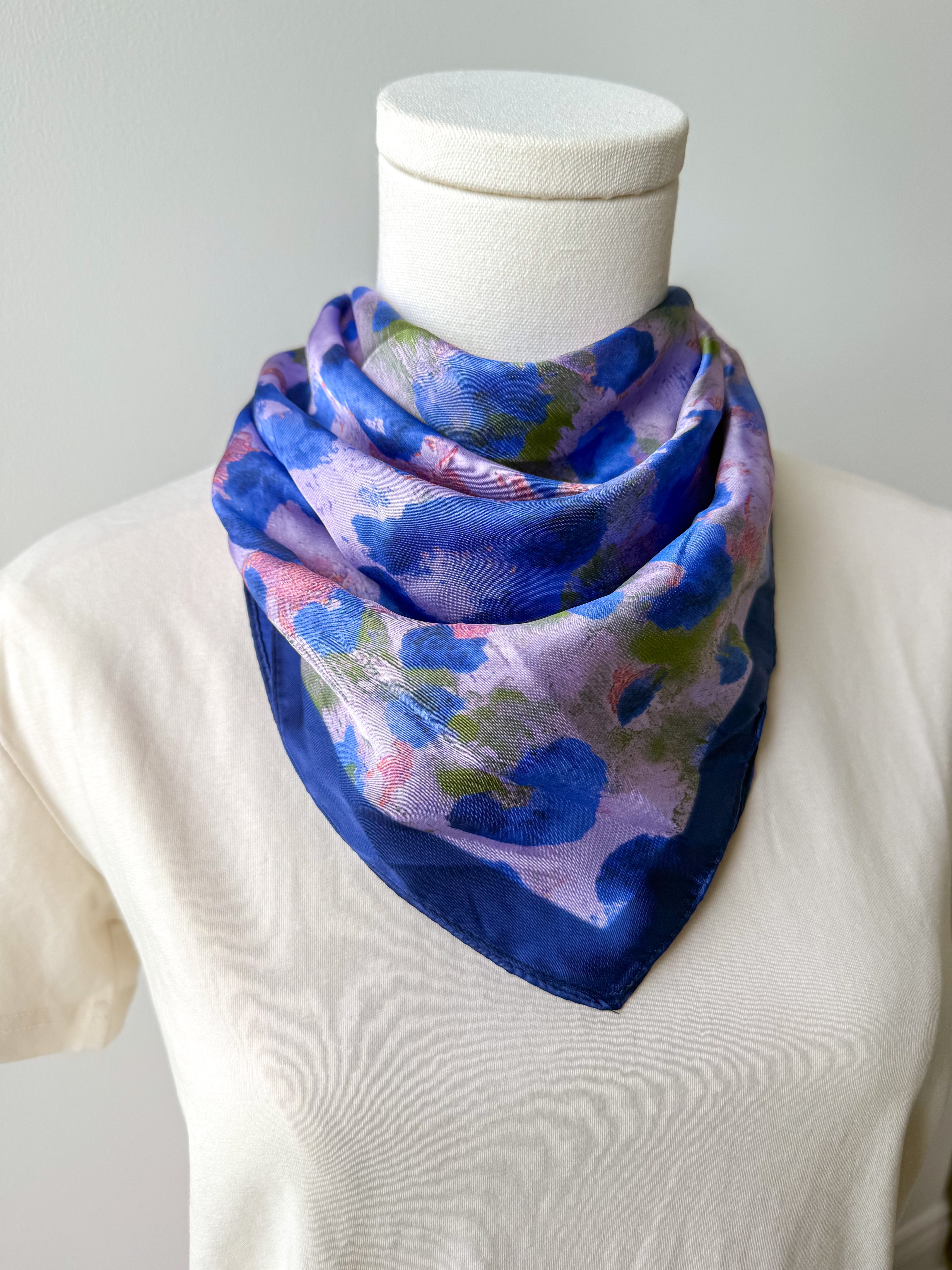 Blue Cheeta Scarf