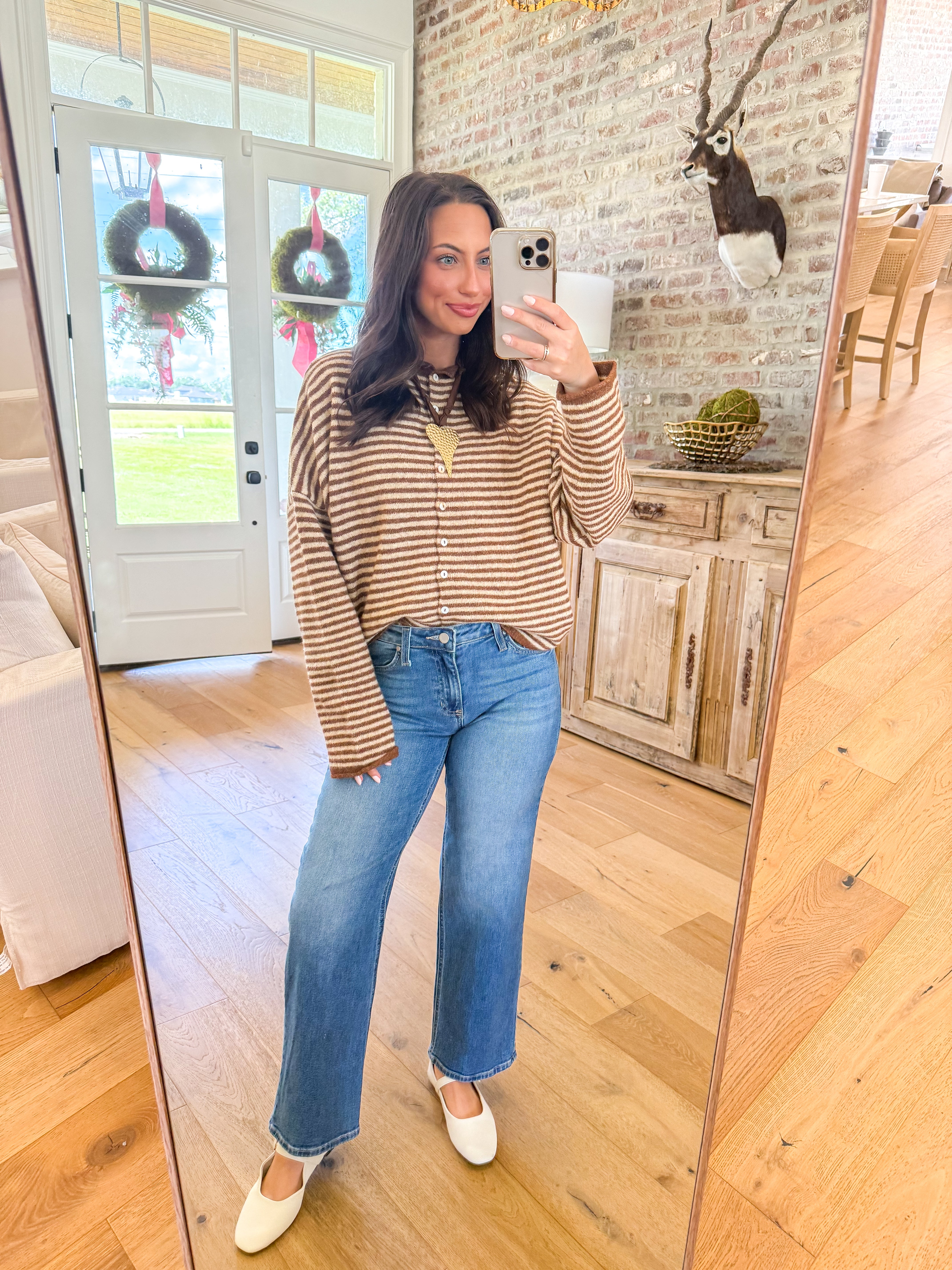 Piper Striped Brown Cardigan