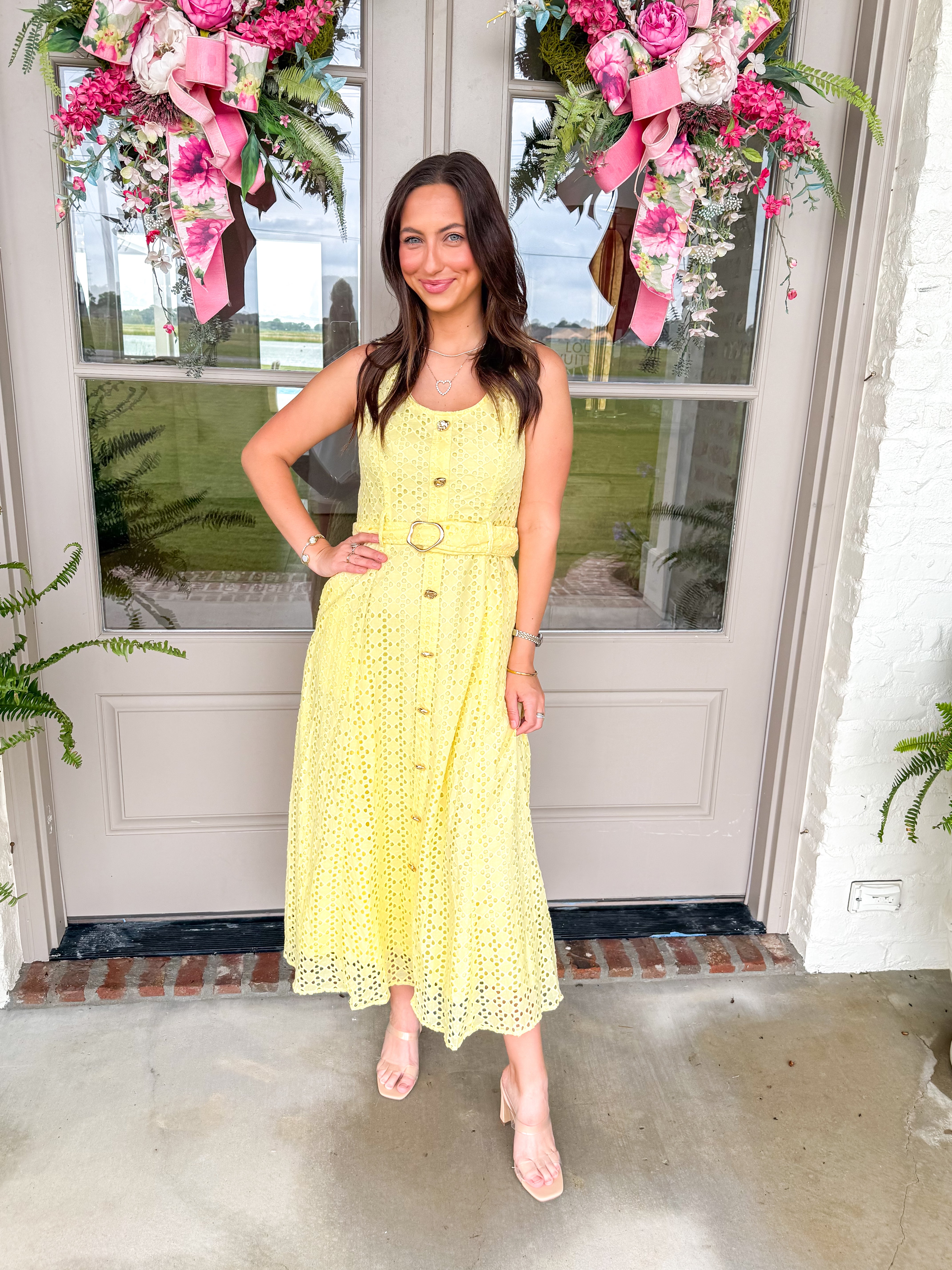 Magnolia Yellow Eyelet Maxi