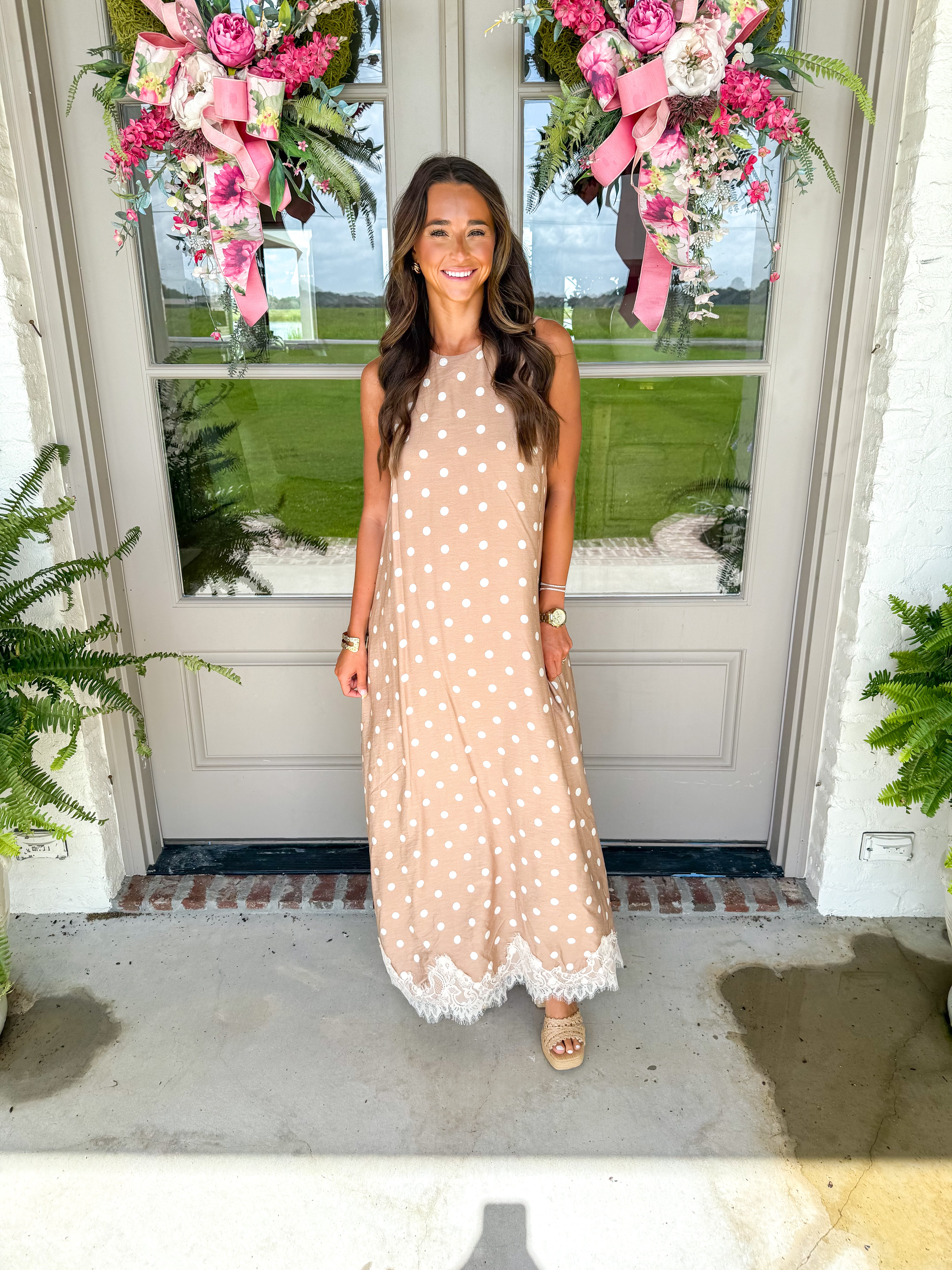 Latte Polka Dot Party Maxi