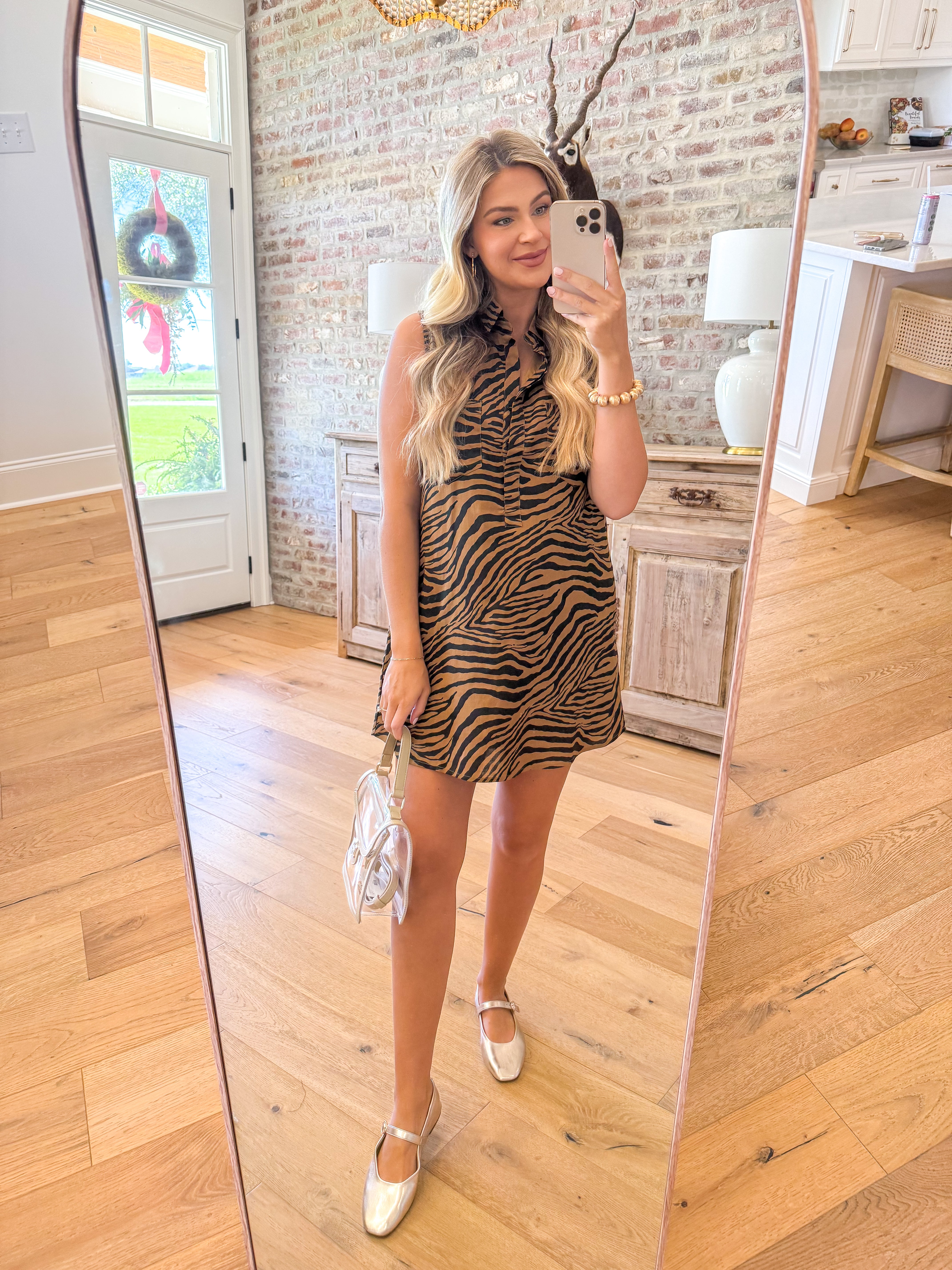 Wild Side Tiger Print Shirt Dress