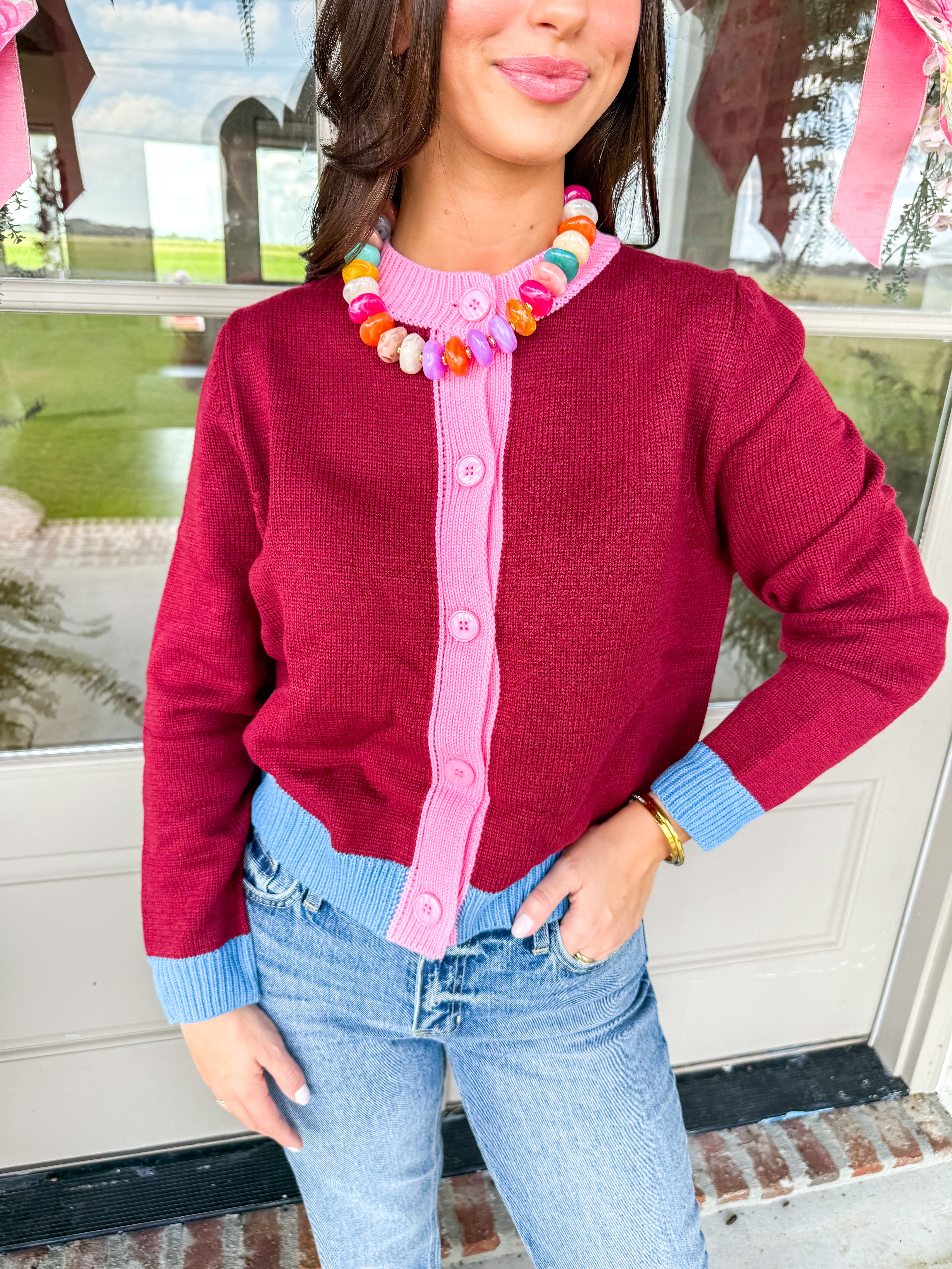 Sugar Rush Color-Block Cardigan