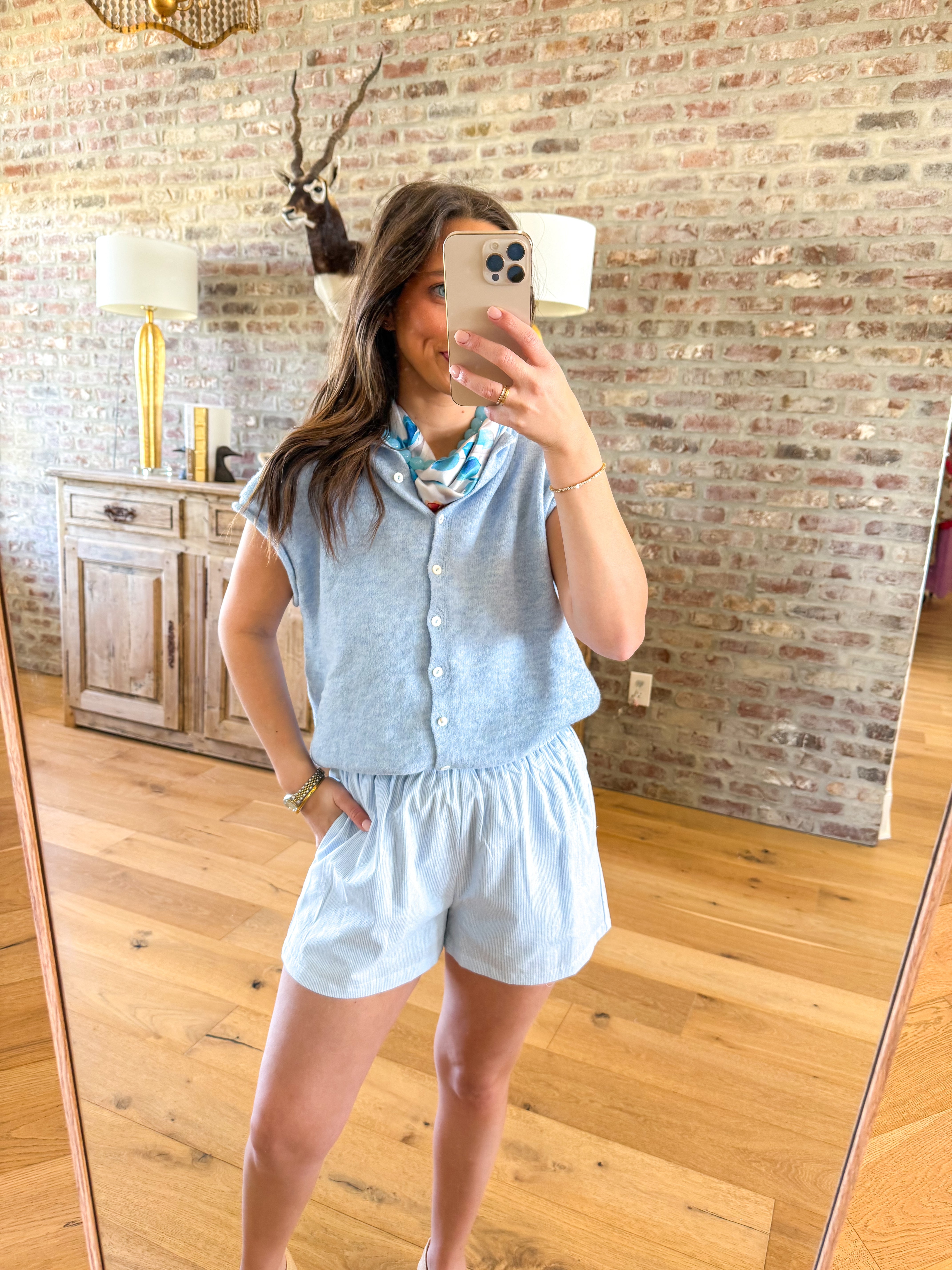 Classic Comfort Cardigan Sky Blue