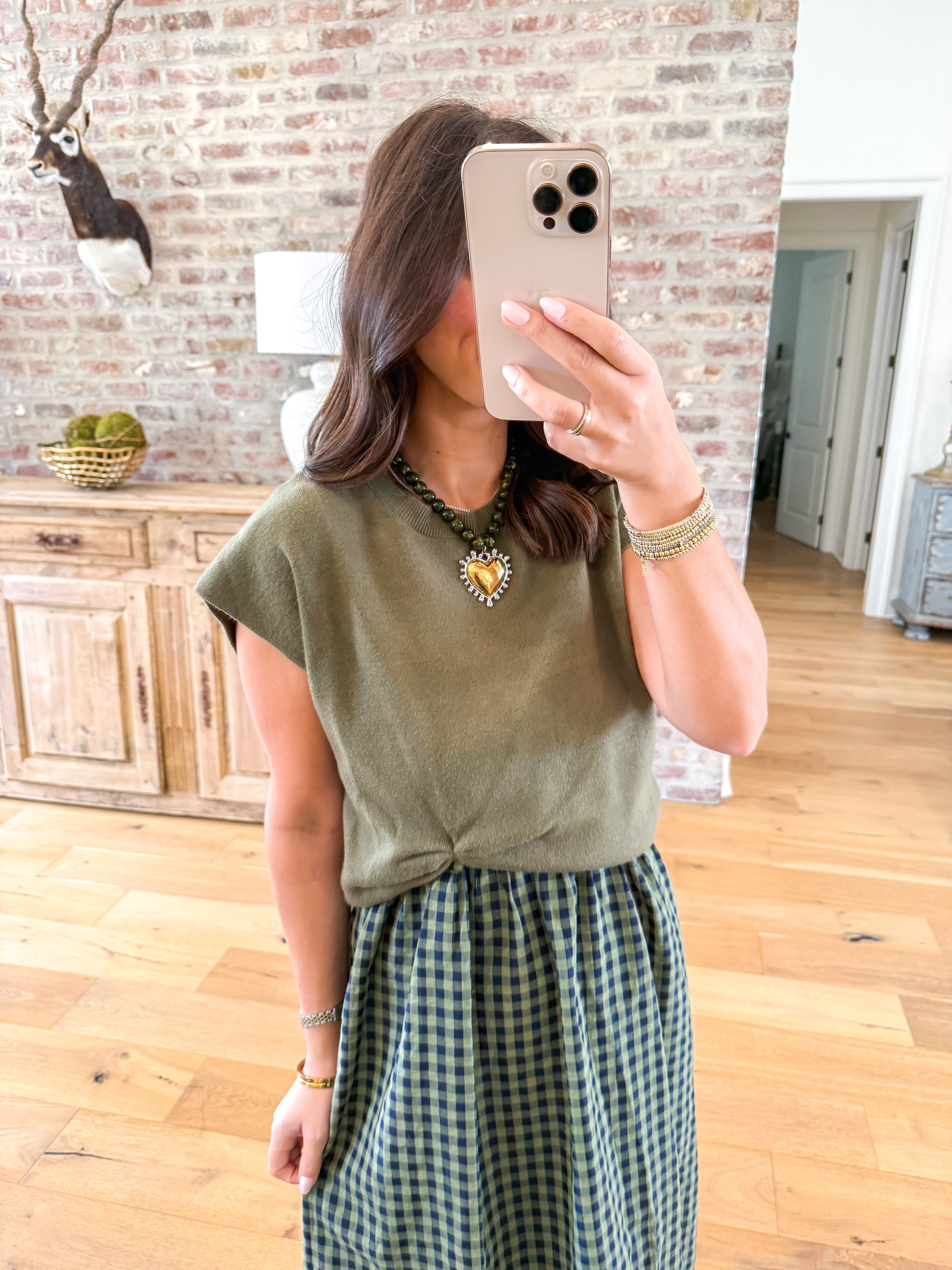 The Sweet Tea Olive Stripe Midi