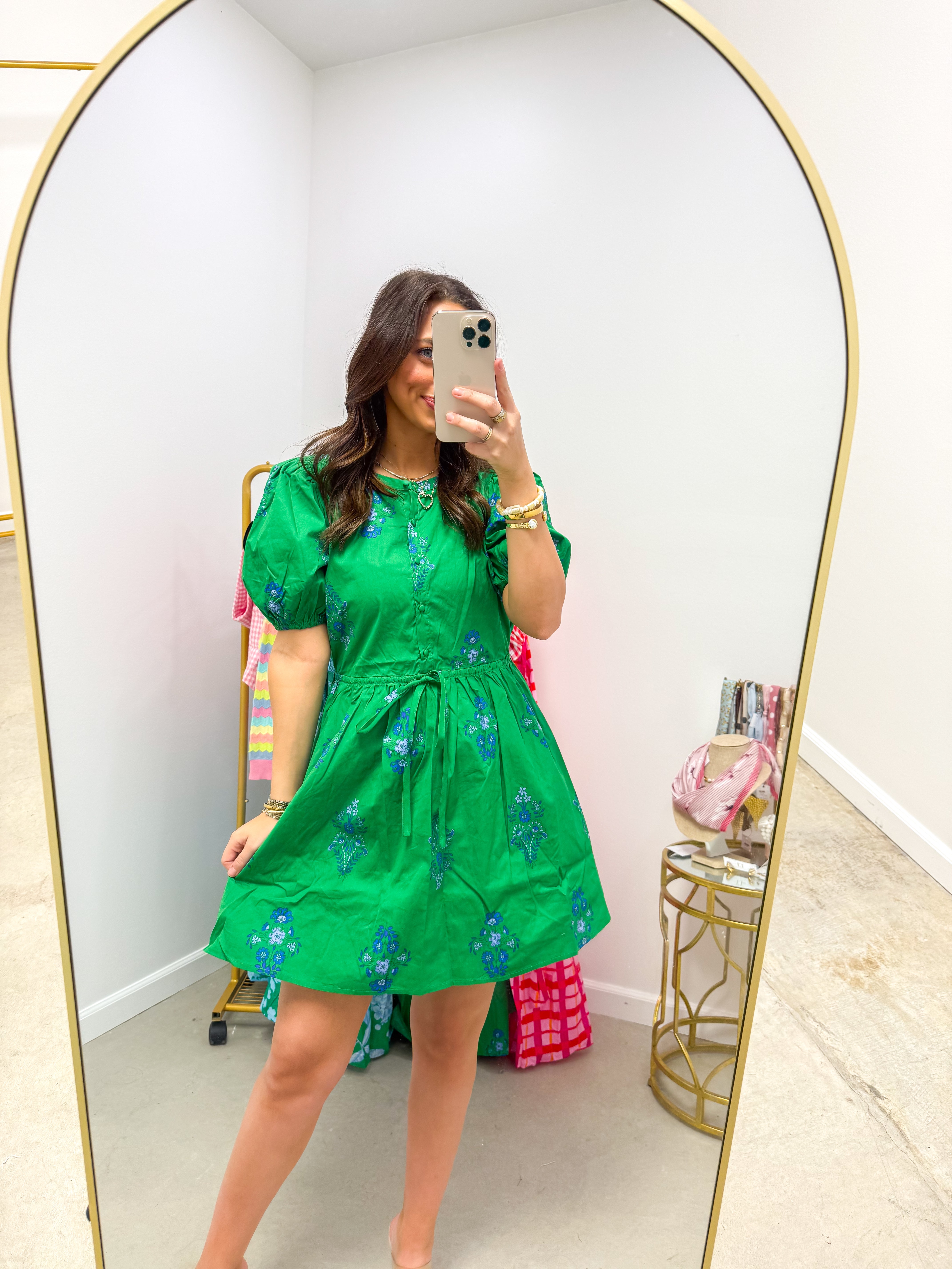 Halina Floral Alba Puff Sleeve Mini