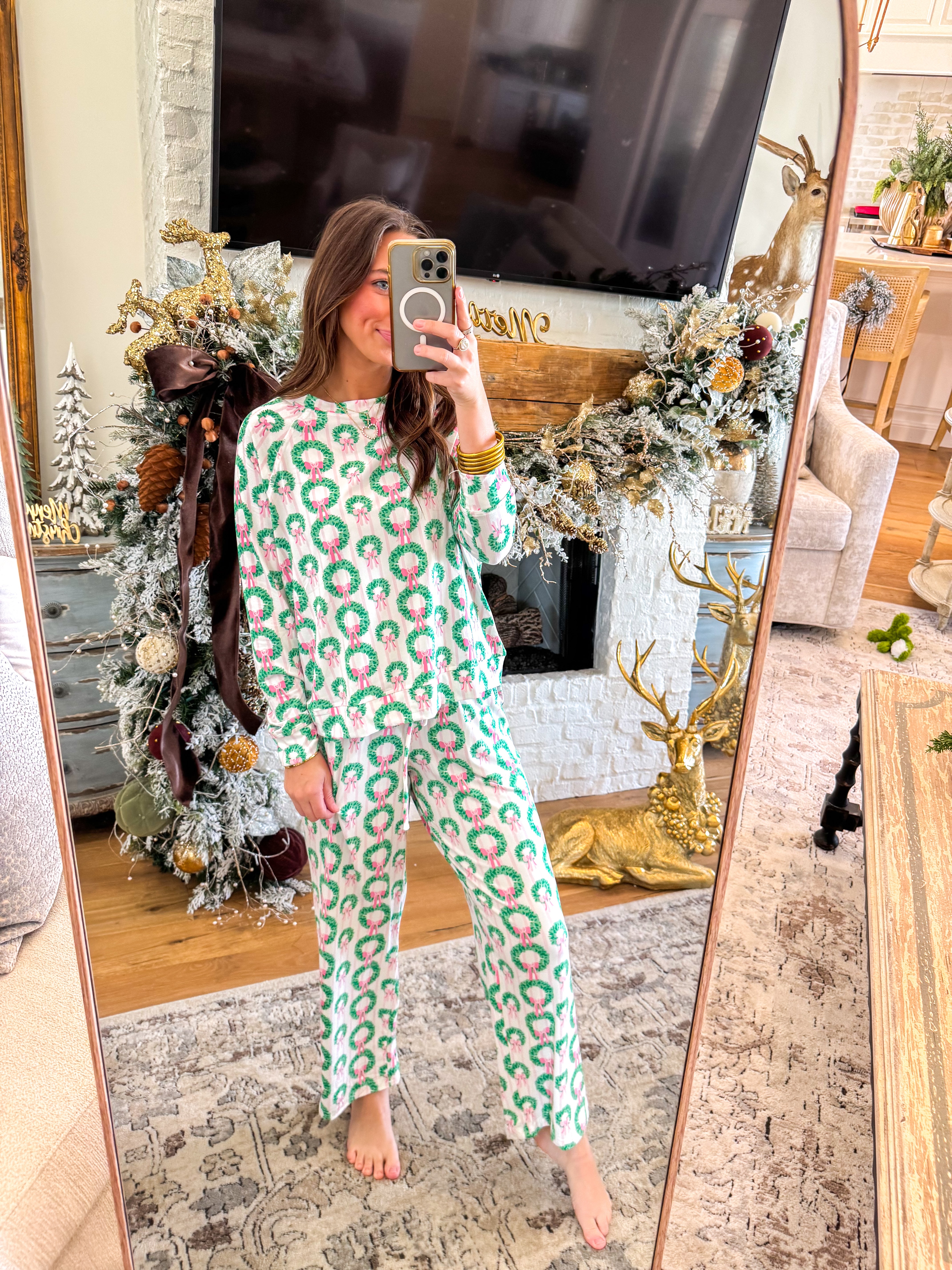 Annie Pajama Set | Rosy Wreaths