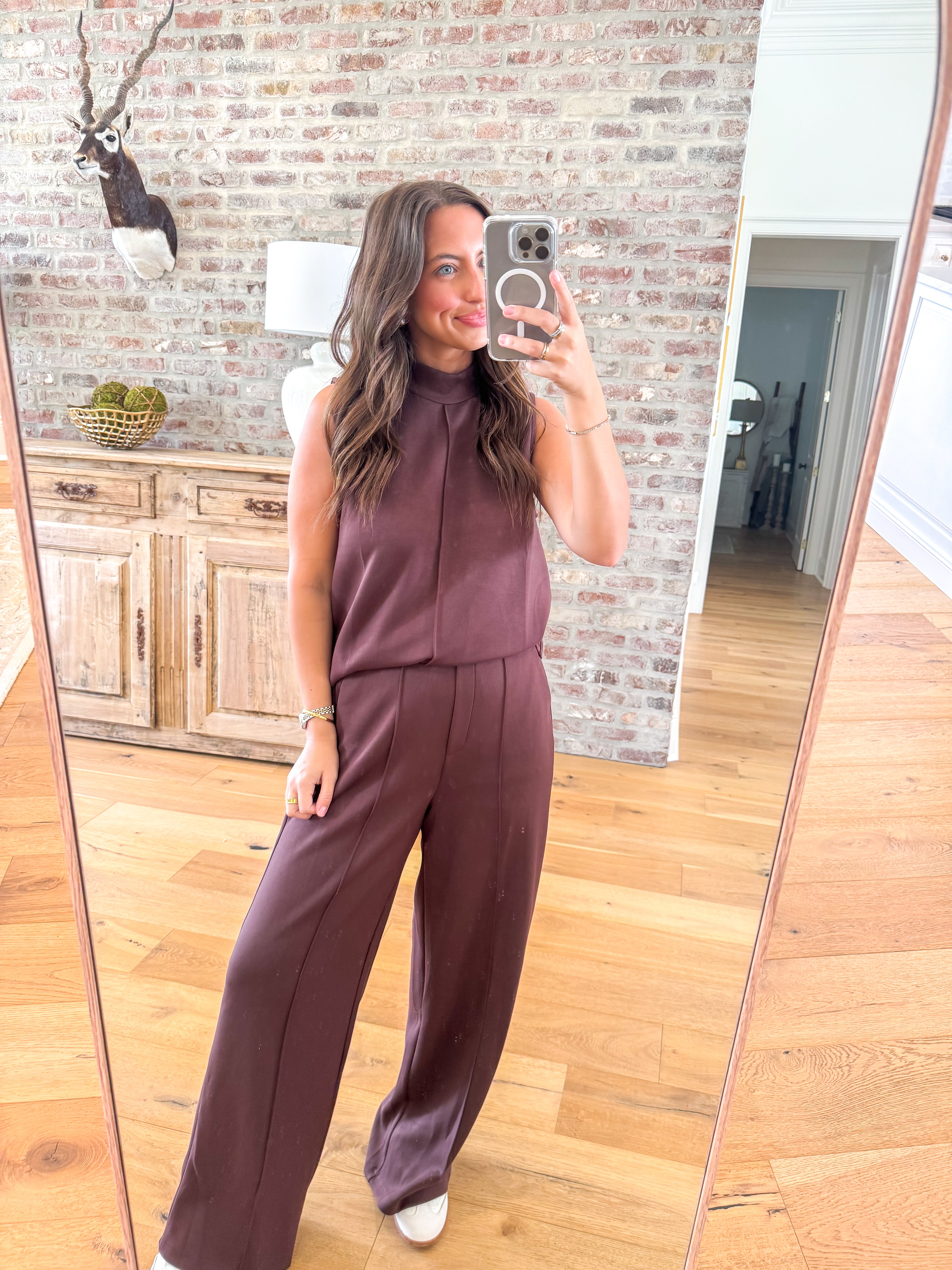 Brown Soft Modal Lounge Set