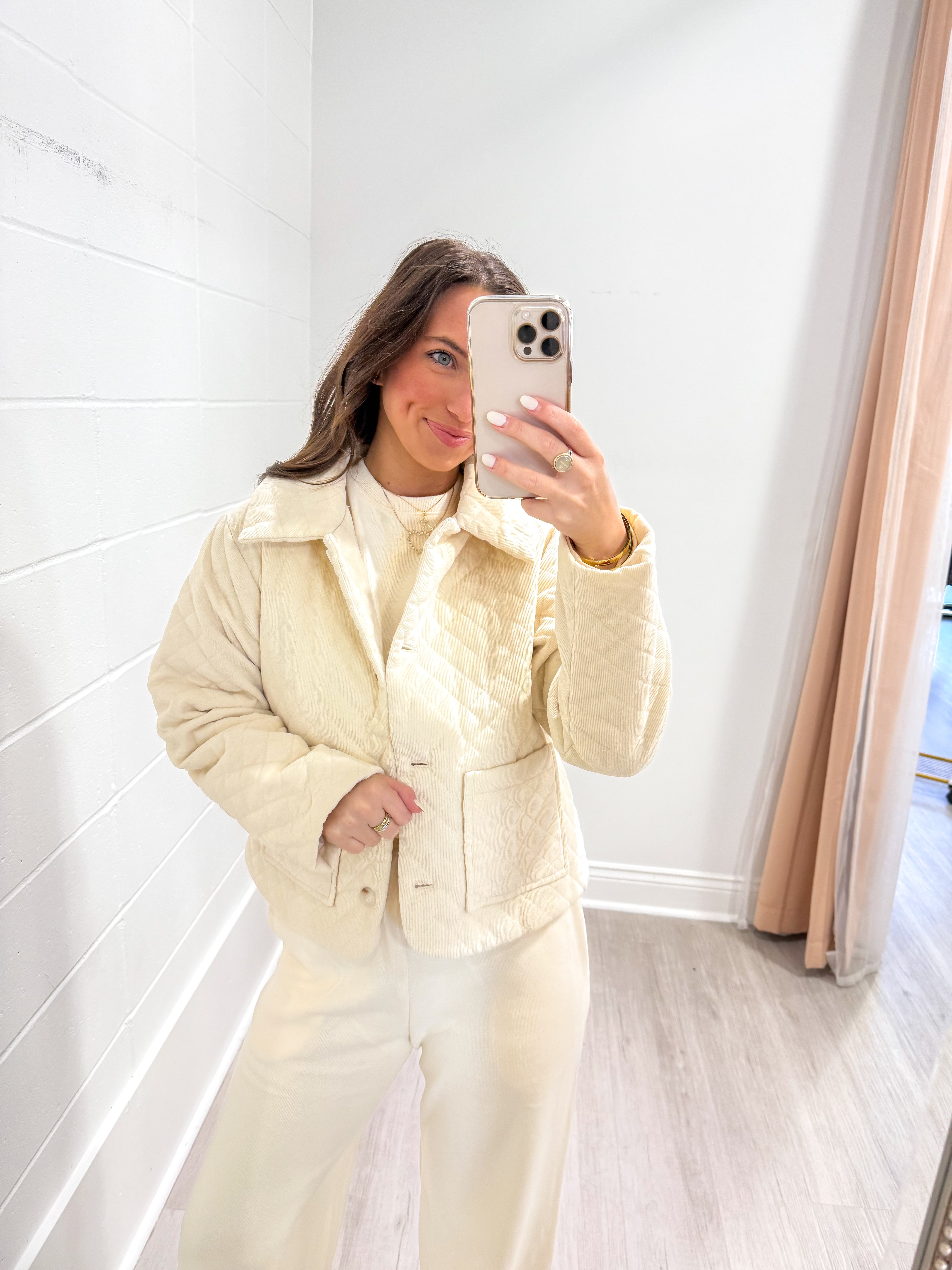 Chandler Quilted Ivory Jacket