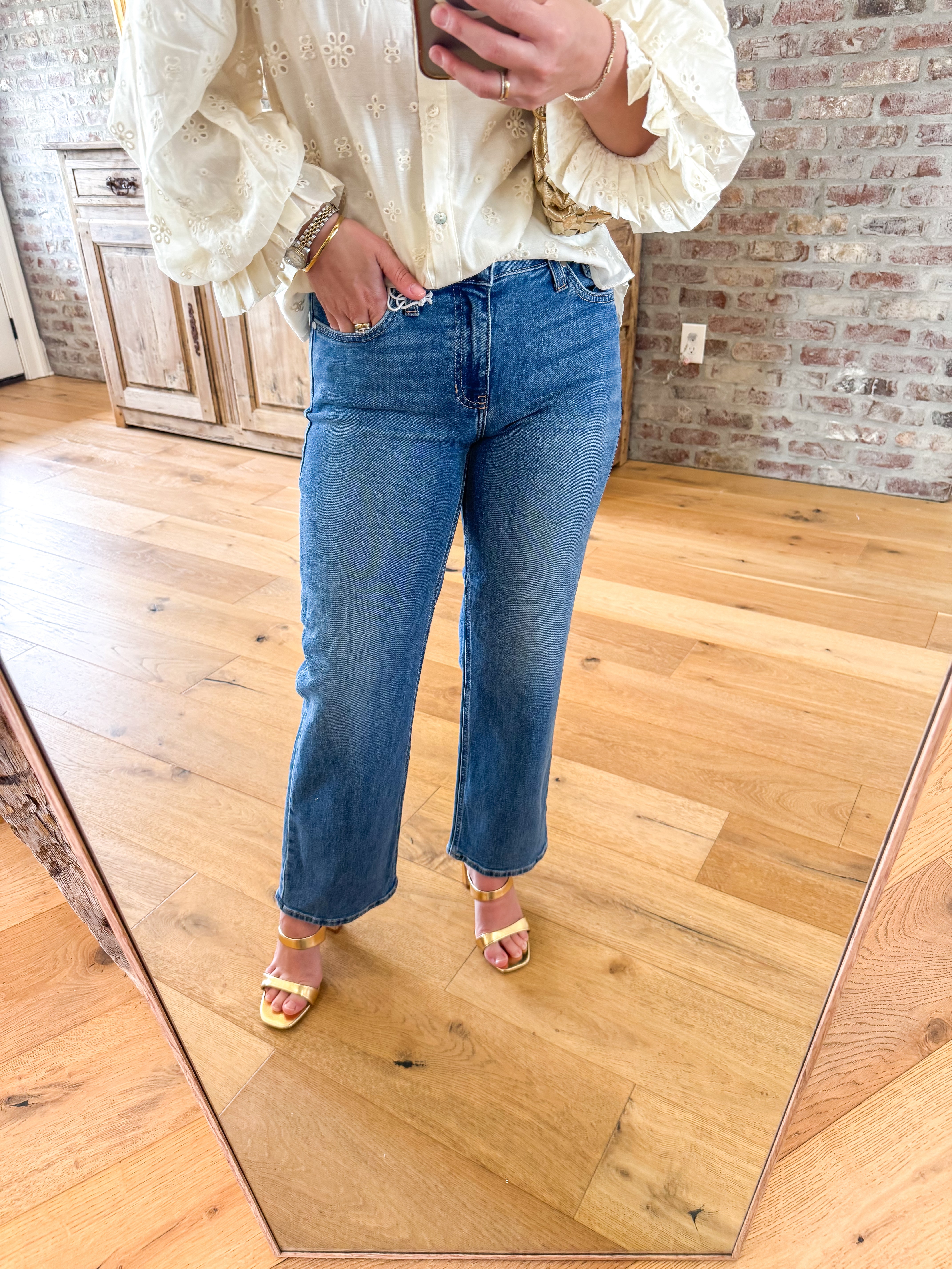 Medium Denim MR Slim Wide Leg