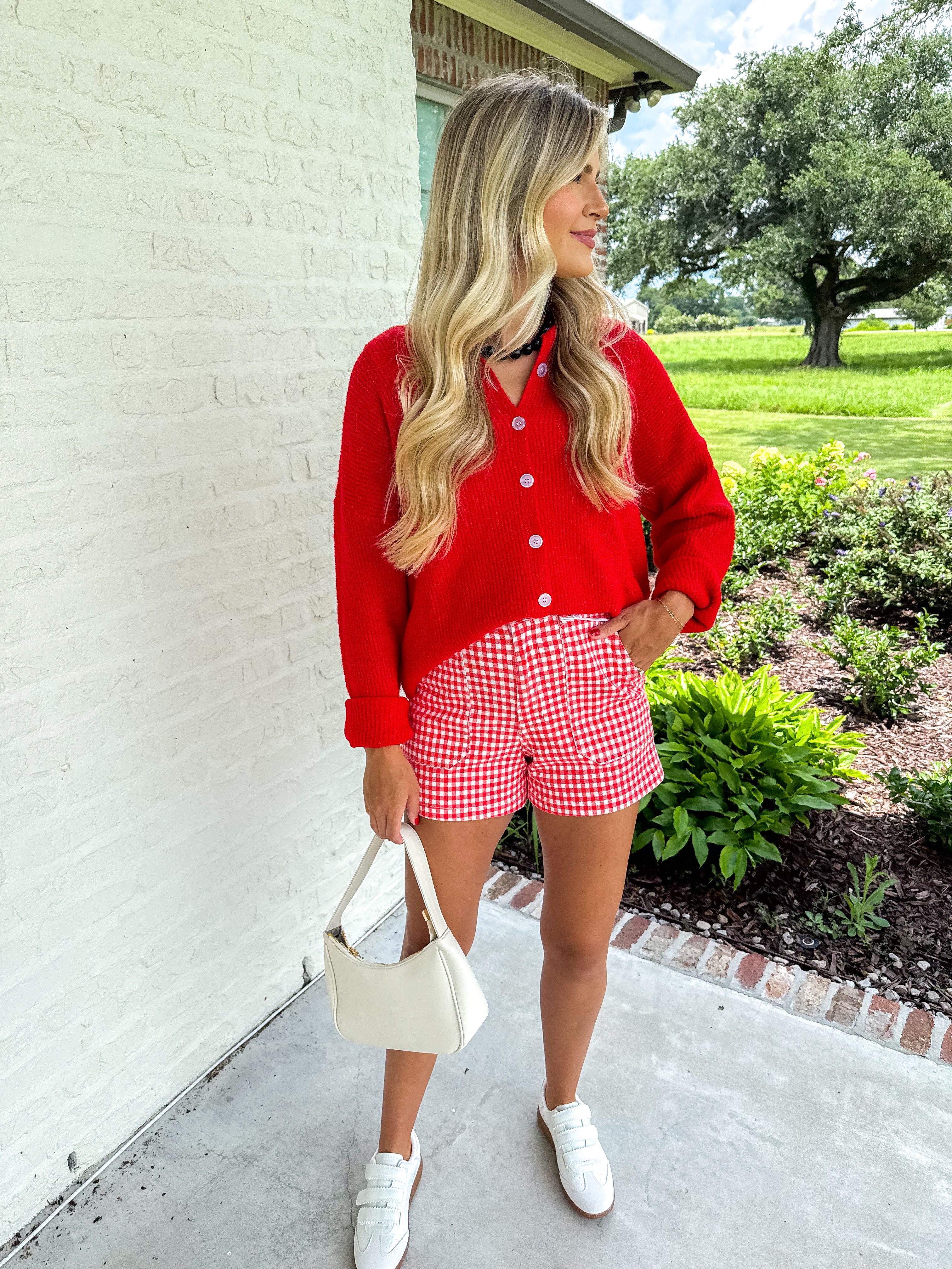 Cherry Pop Button-Front Cardigan