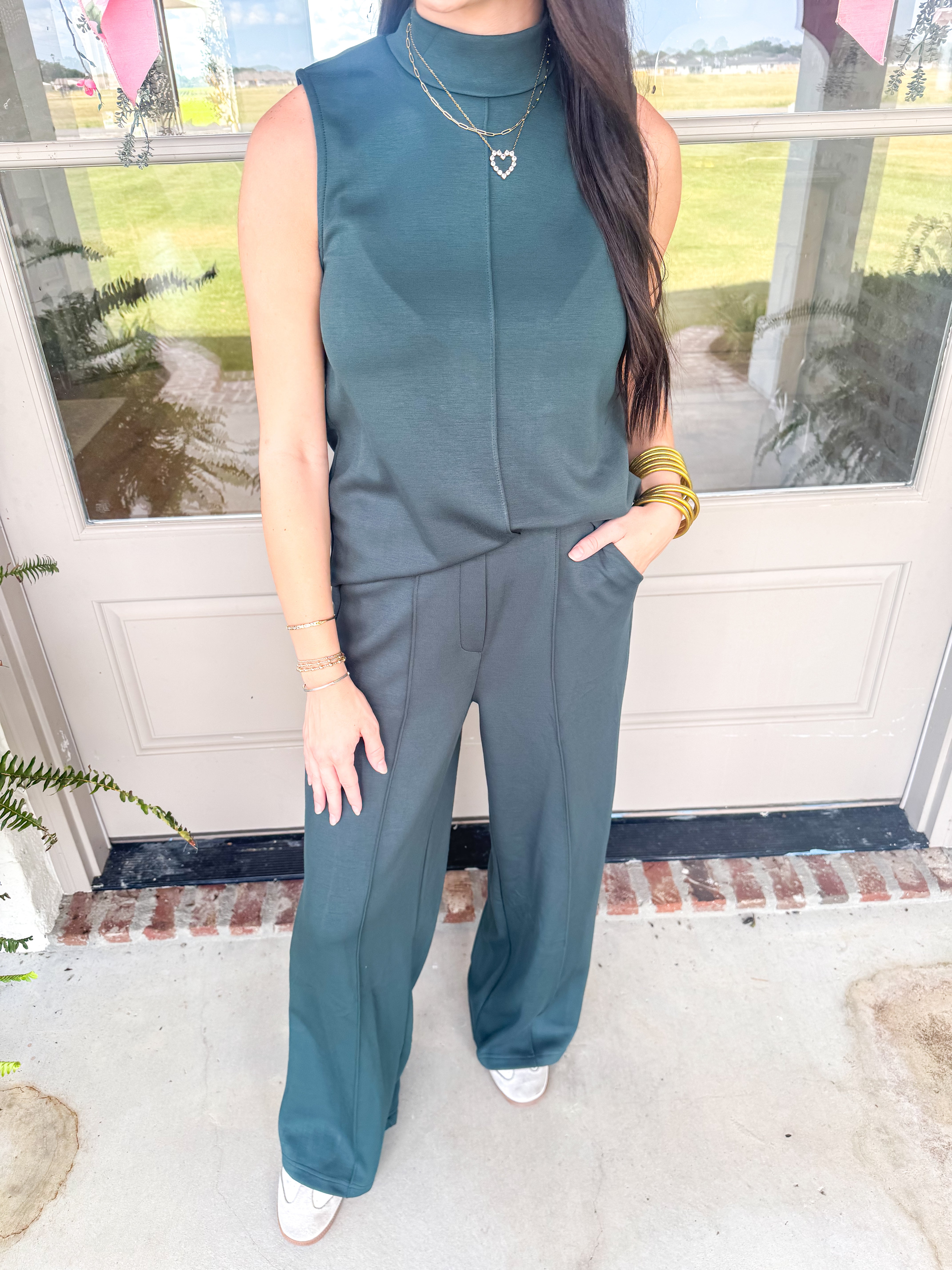Forest Green Soft Modal Lounge Set