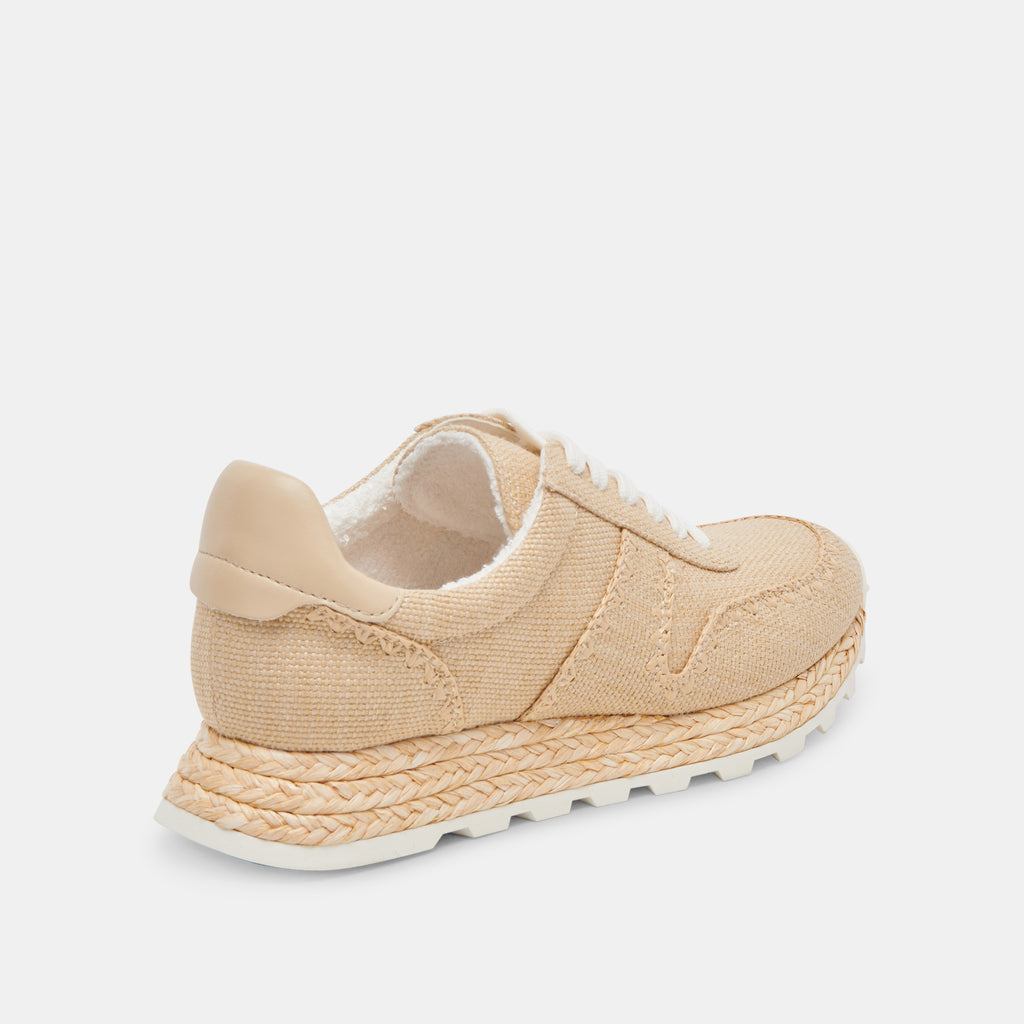 Ayita Light Natural Raffia Sneakers