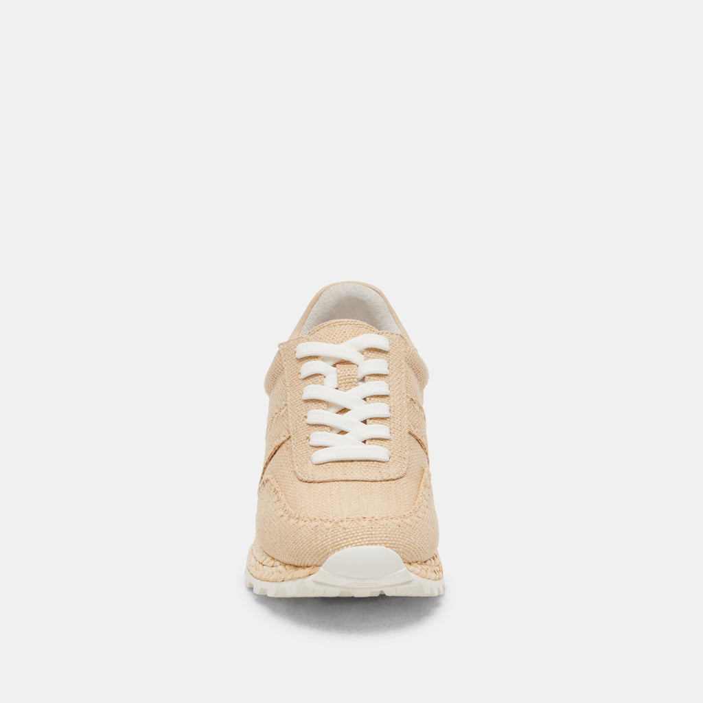 Ayita Light Natural Raffia Sneakers