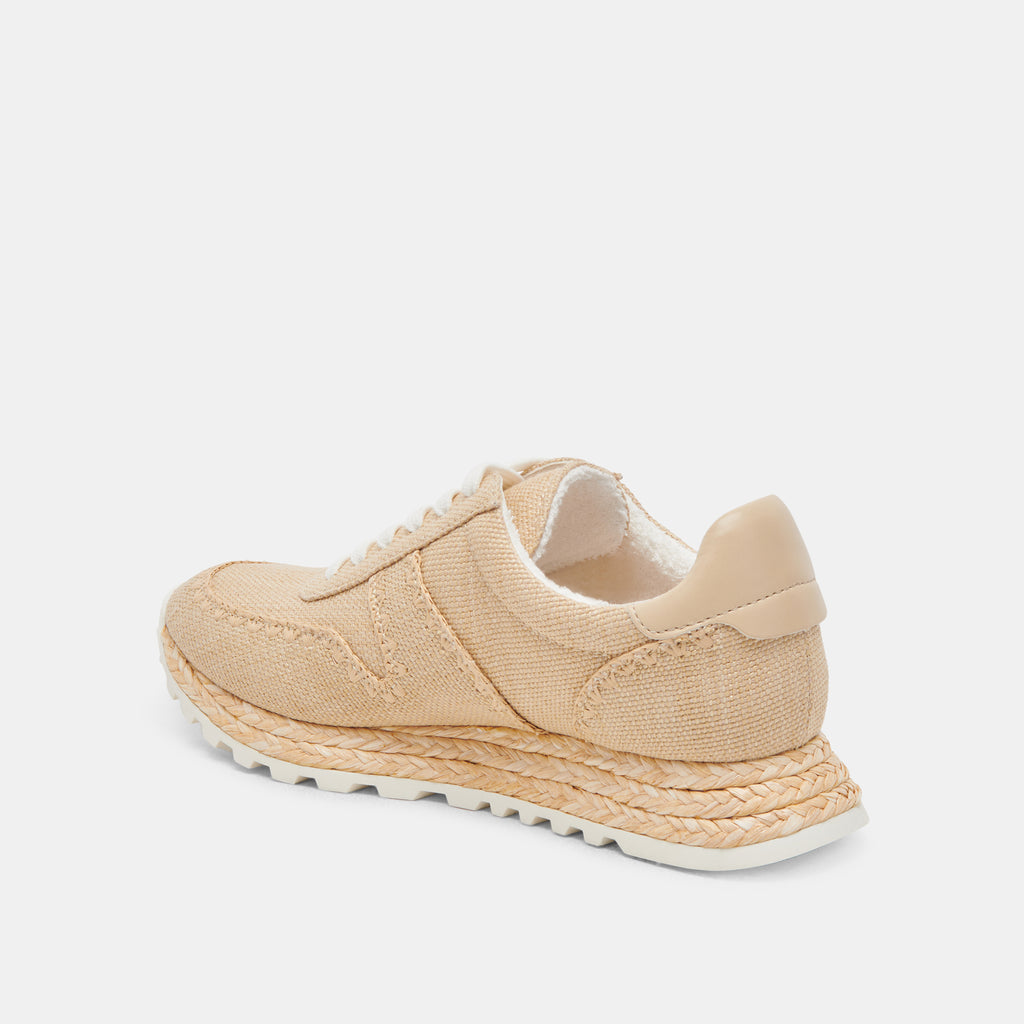 Ayita Light Natural Raffia Sneakers