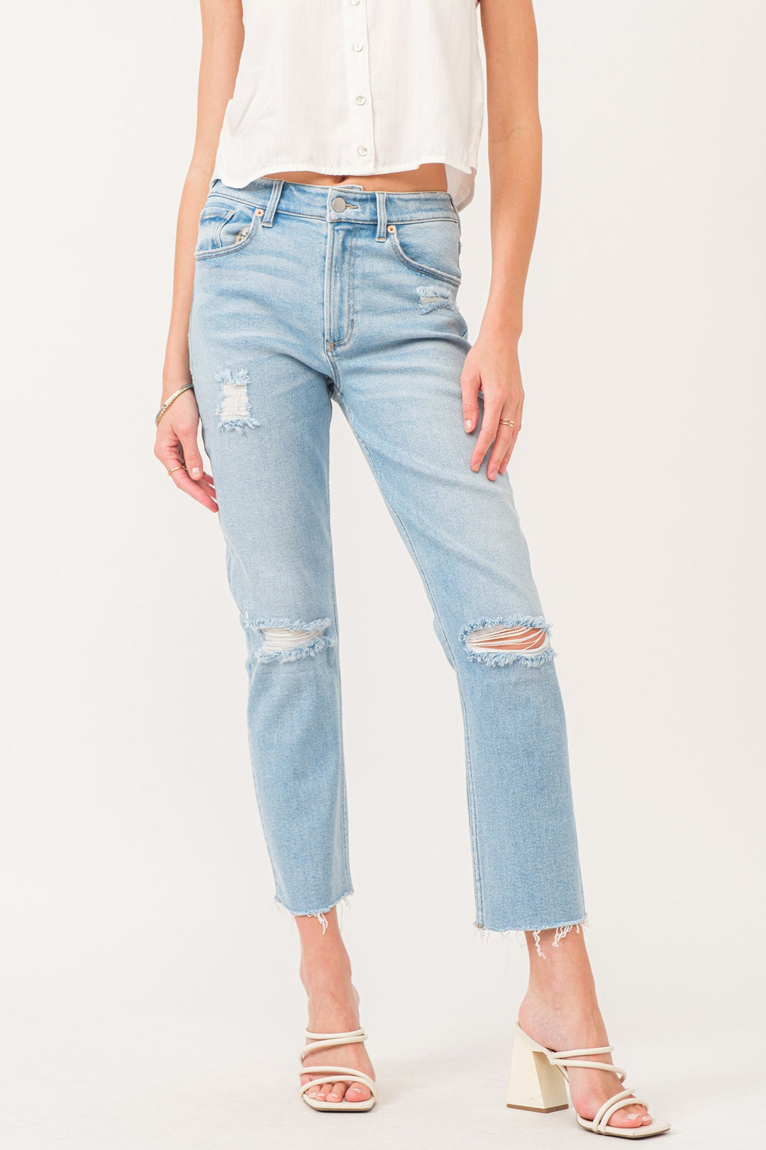 Jodi Super HR Cropped Straight Jeans Audrey