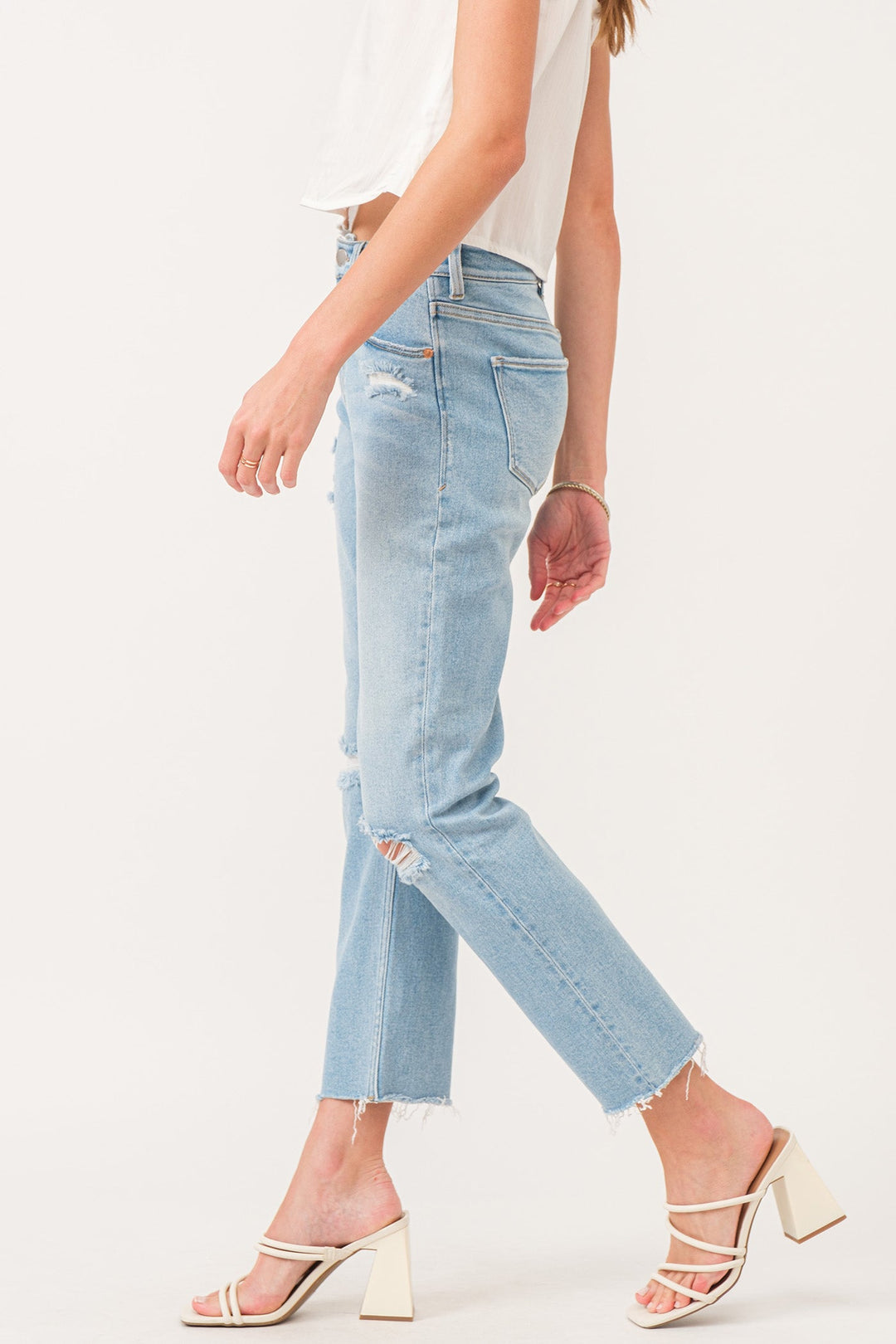 Jodi Super HR Cropped Straight Jeans Audrey