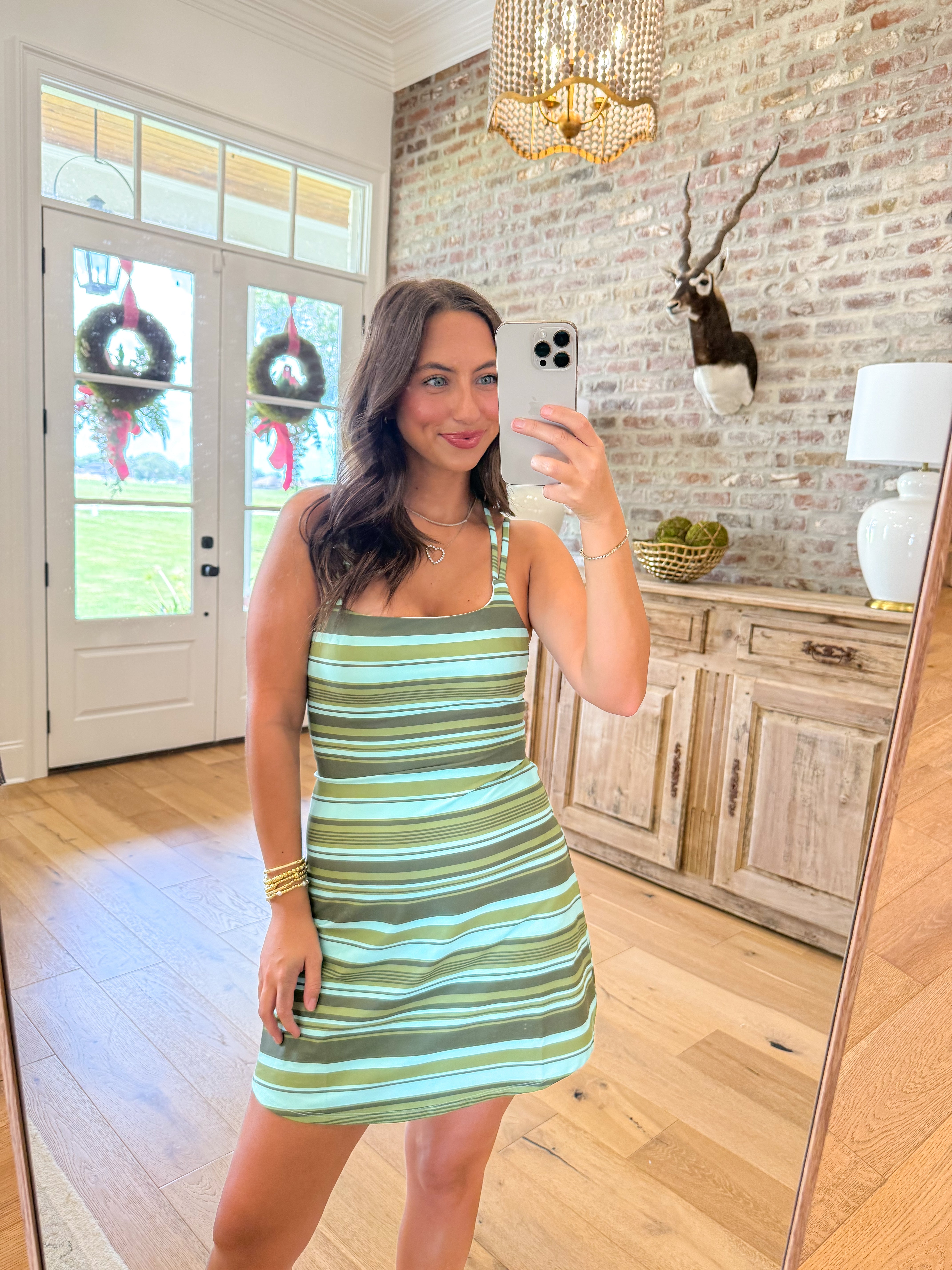 The Sideline Skort Dress Green/Blue