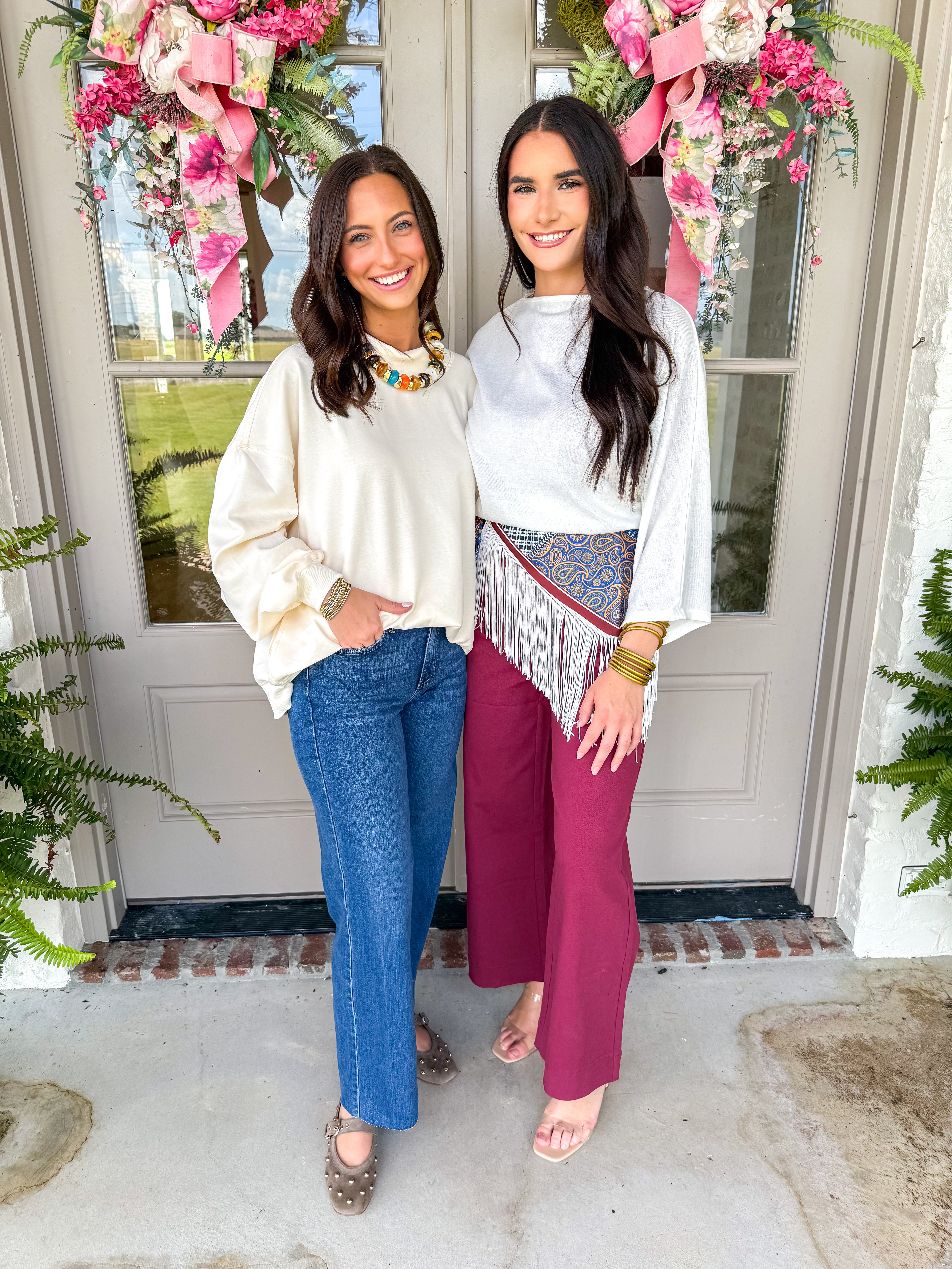 Ivory Dolman Knit Pullover