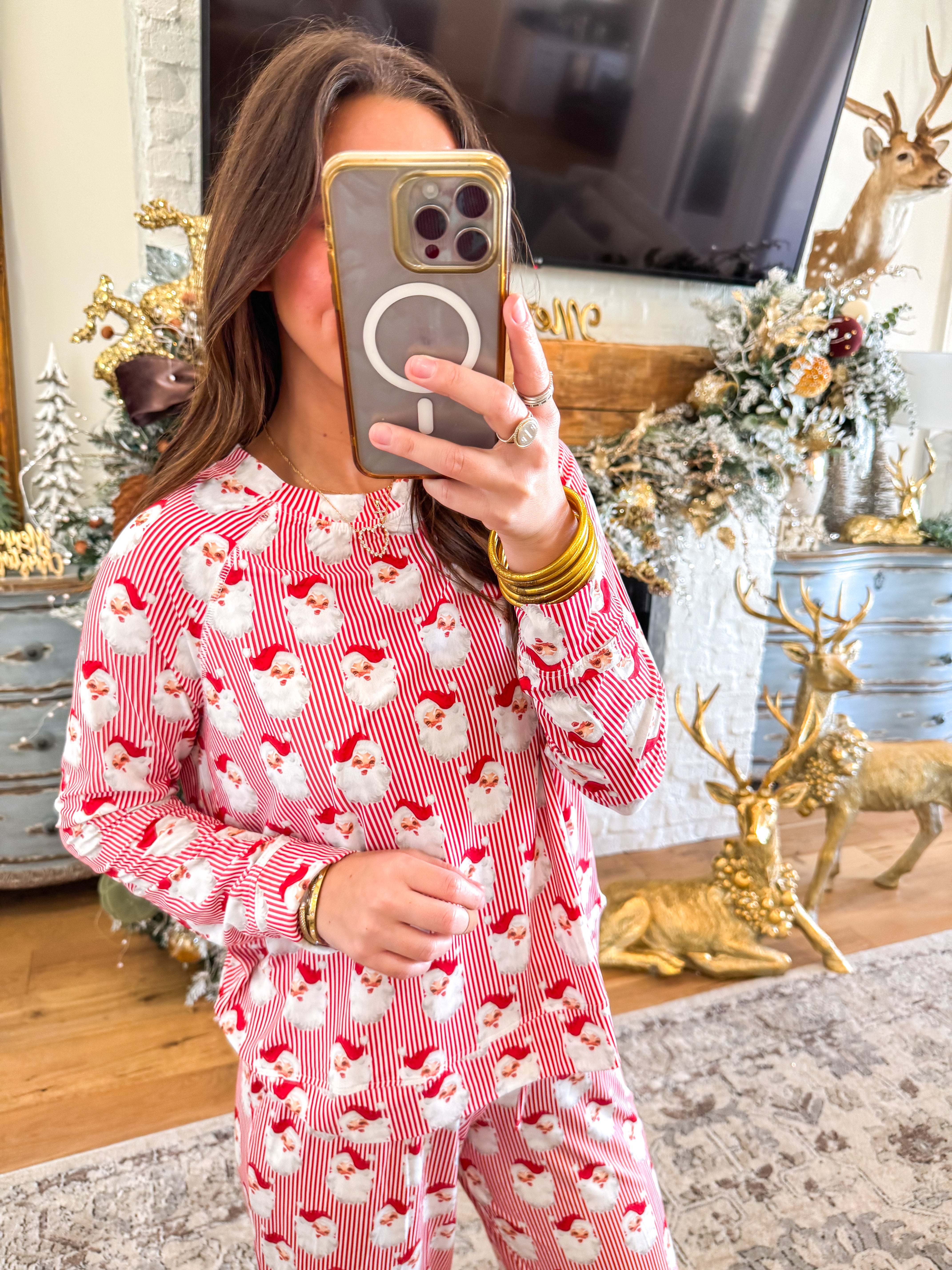 Annie Pajama Set | Santa Baby Red