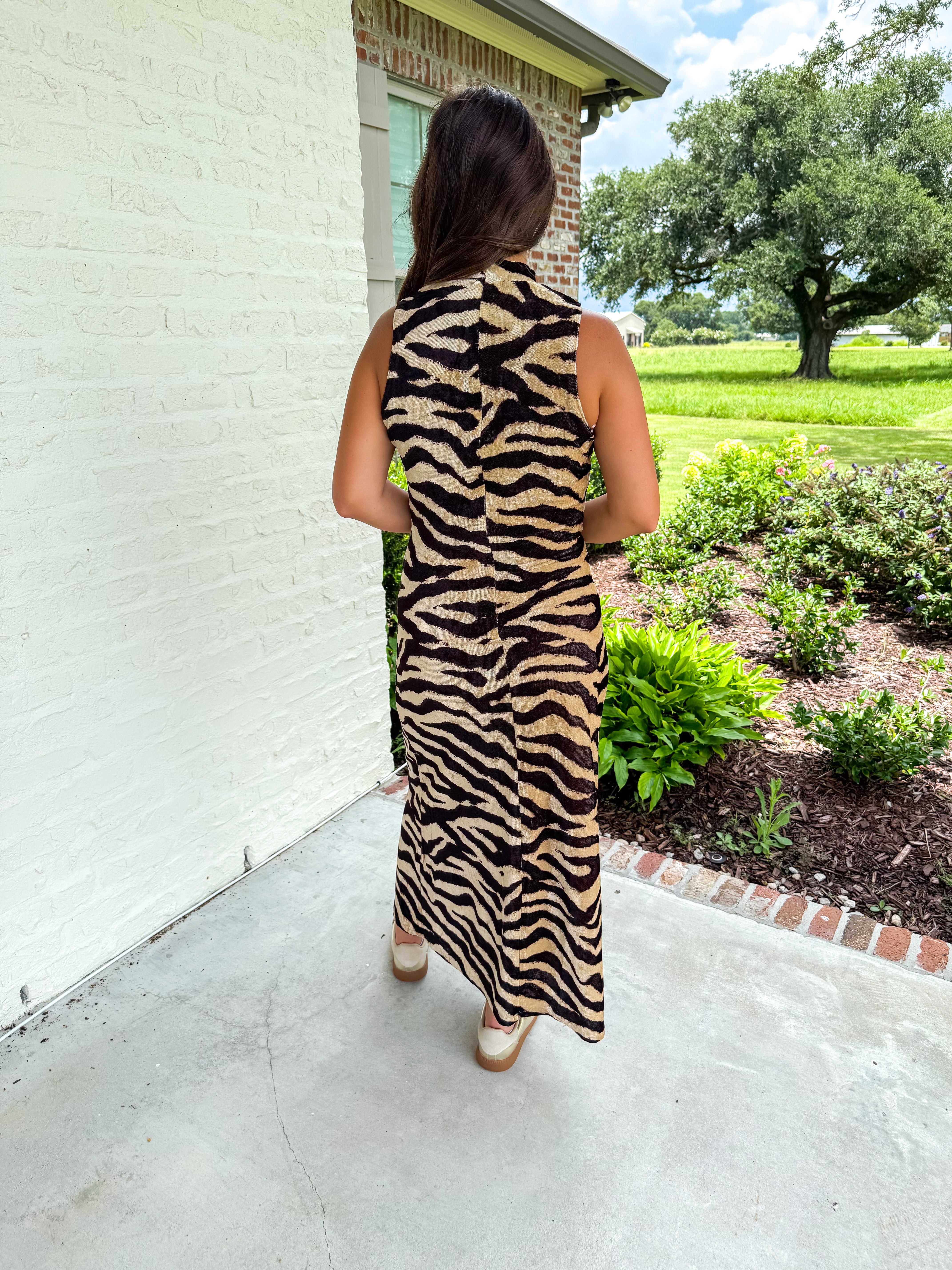 Wild Side Zebra Maxi Dress
