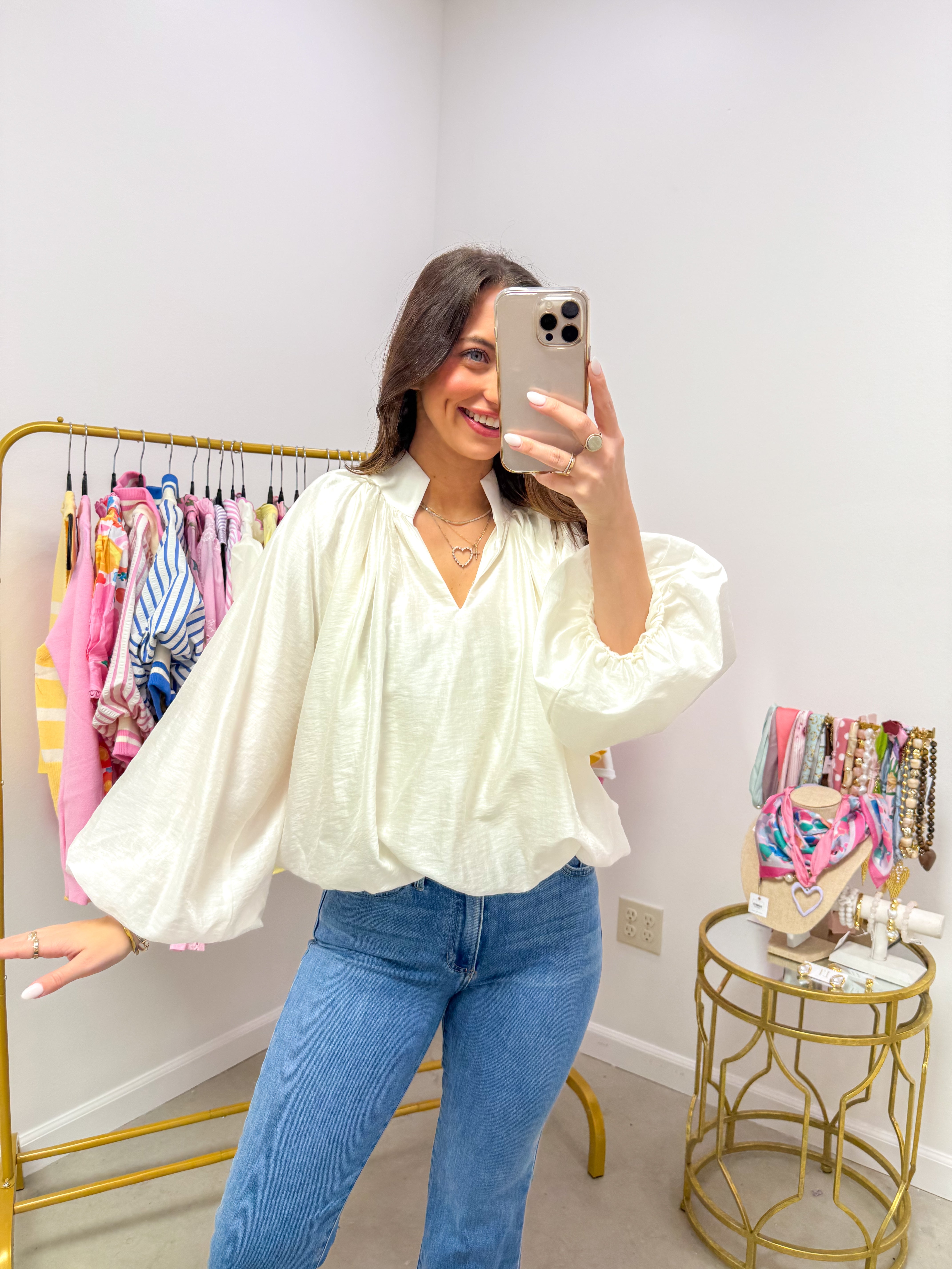 Effortless Elegance Cream Blouse