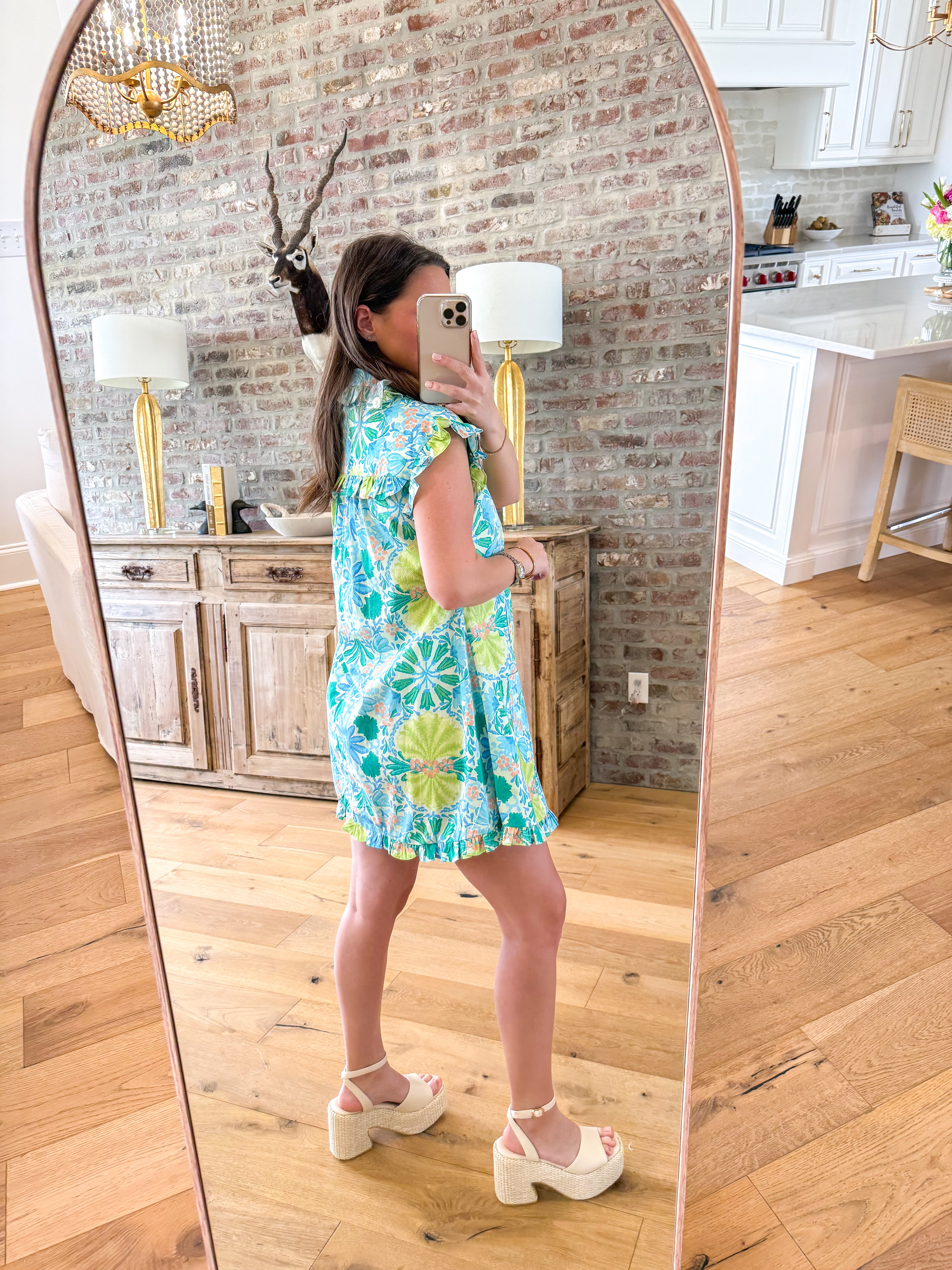 Sadie Floral Ruffled Shirt Mini