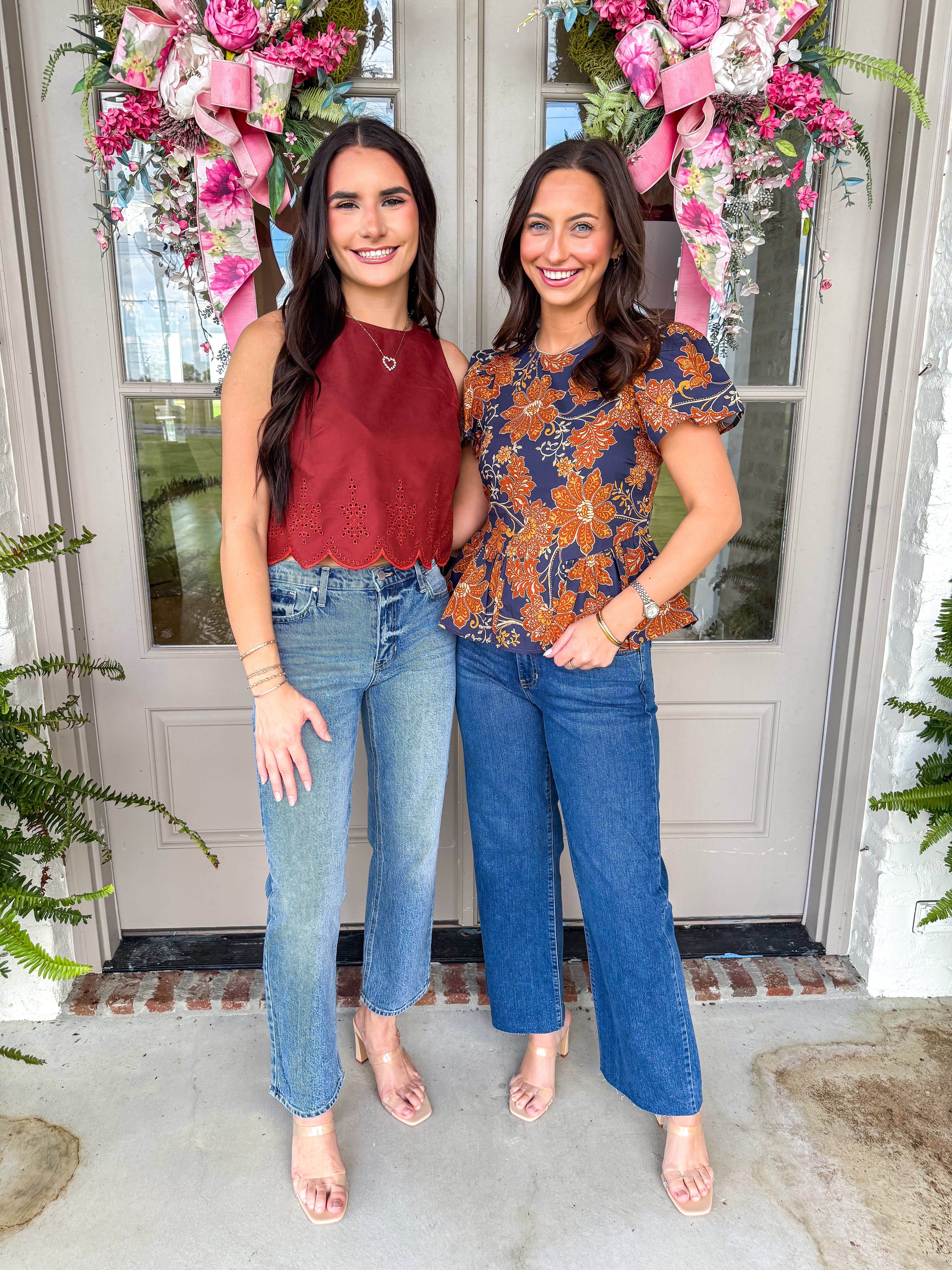 Tea Garden Scallop Hem Top