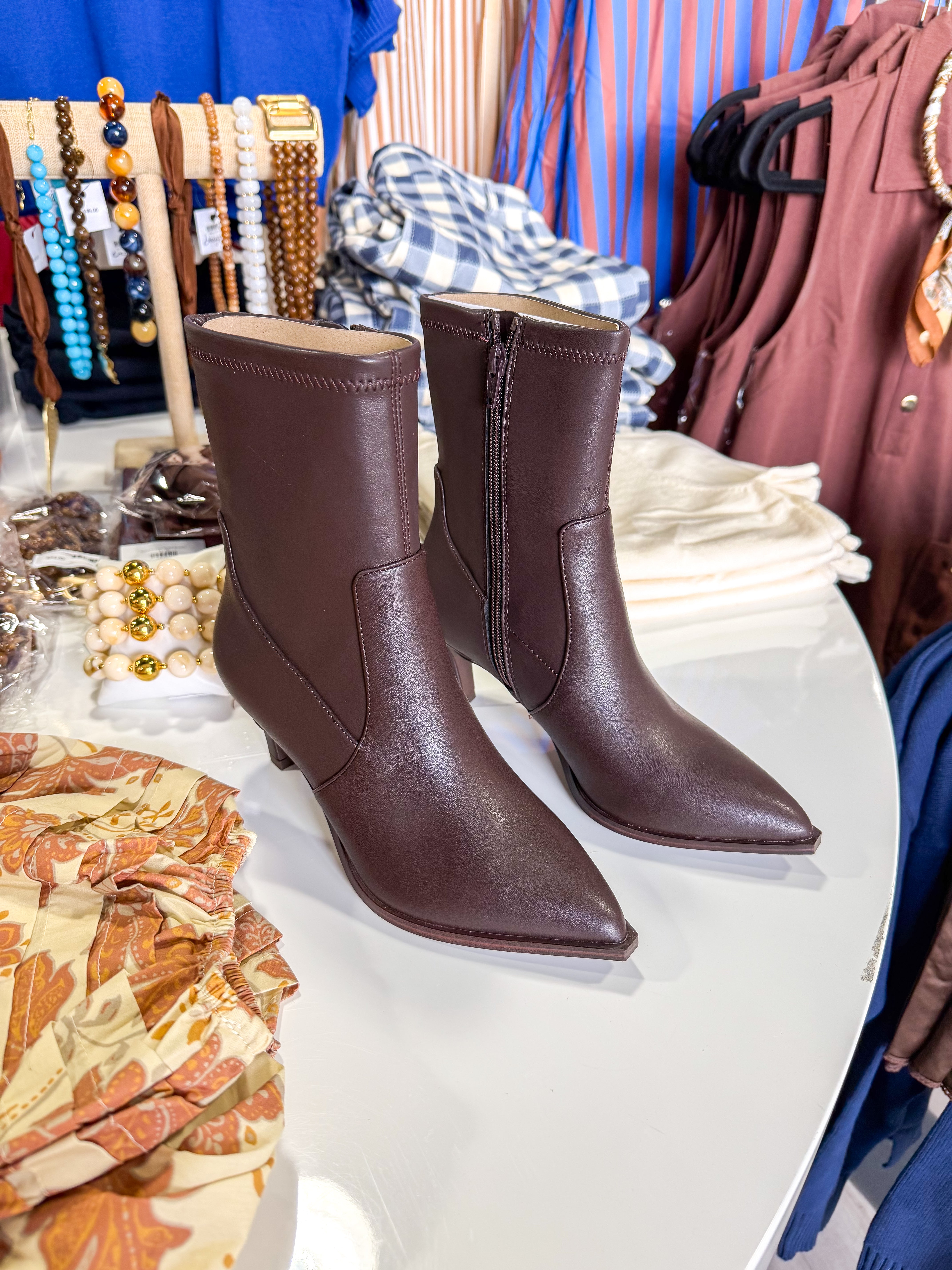 Hearda Brown Smooth Boots