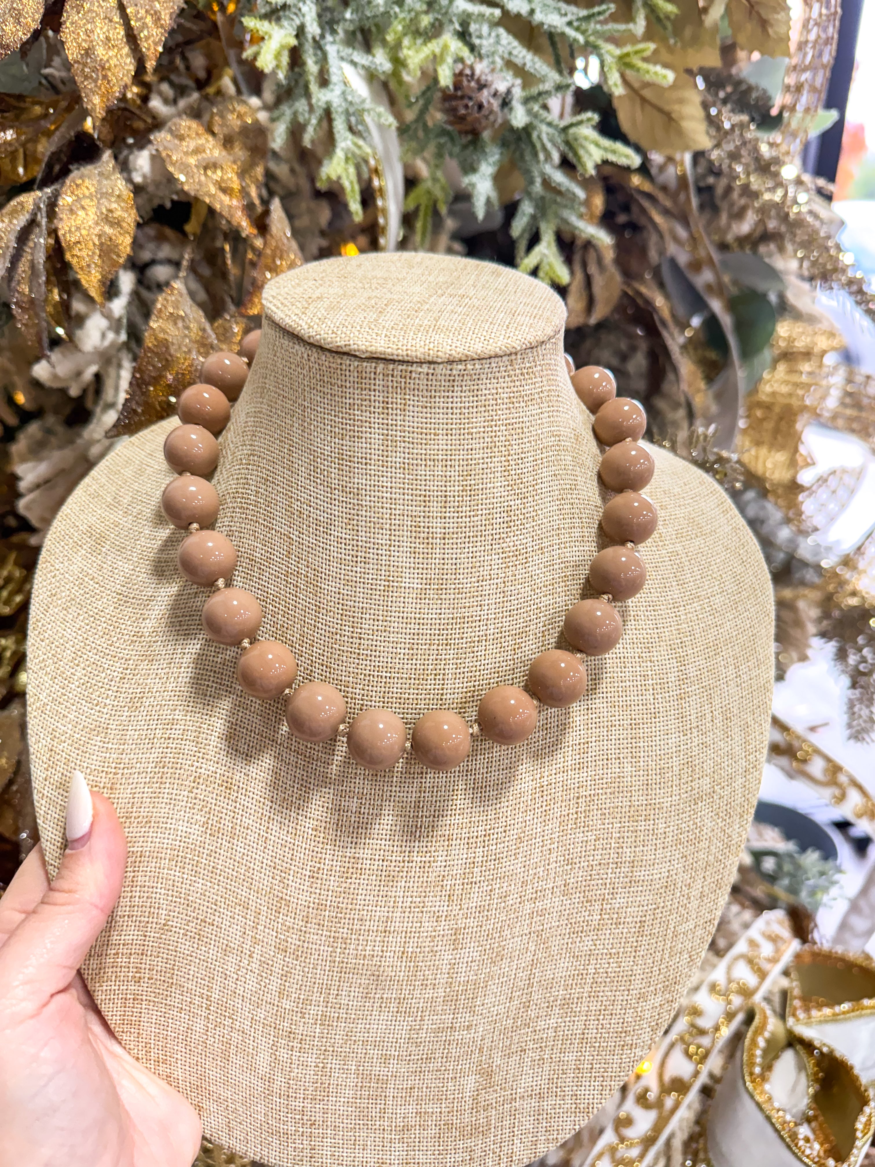 Nude Bead Necklace