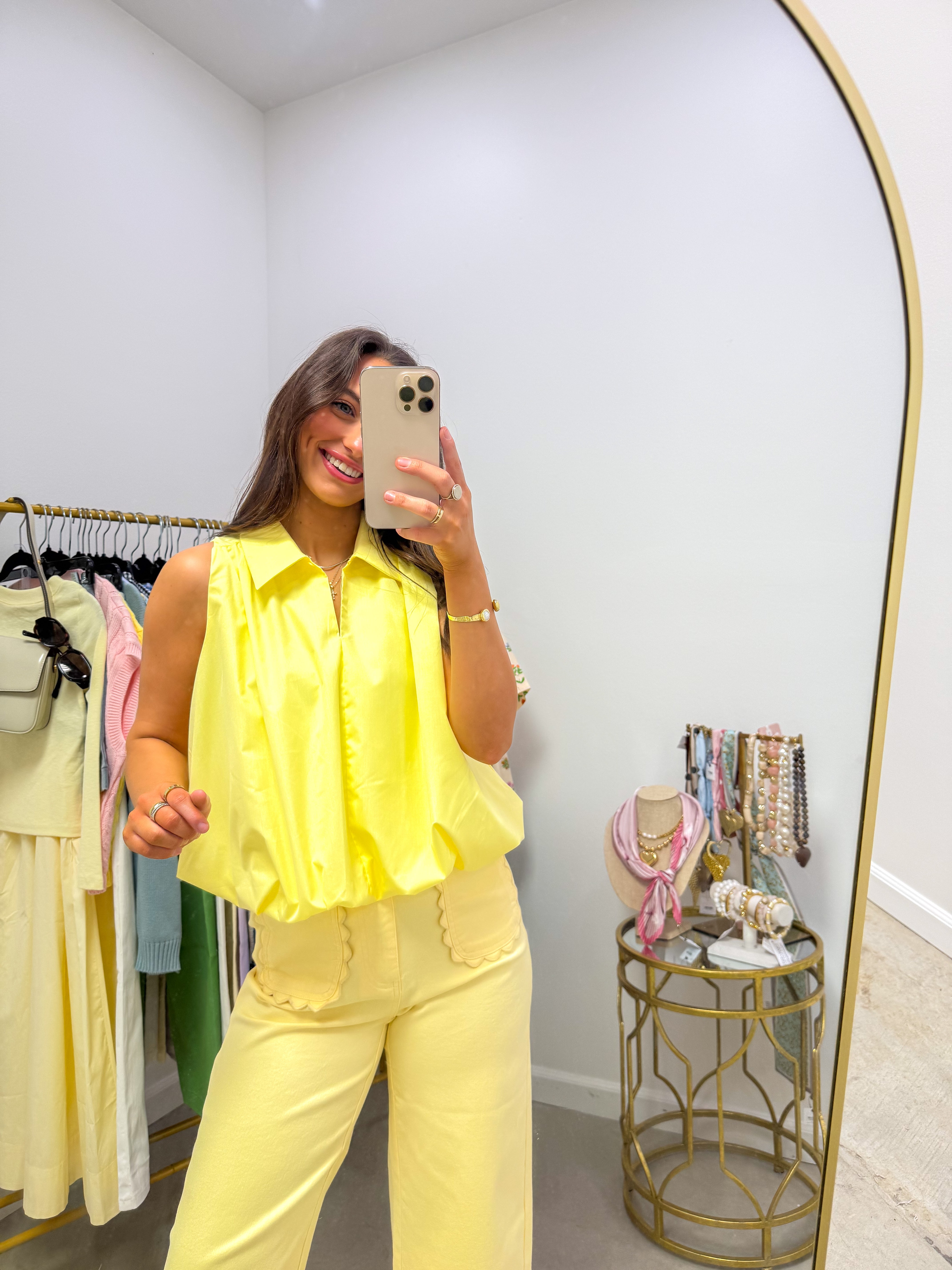 Flirty Yellow Bubble Top