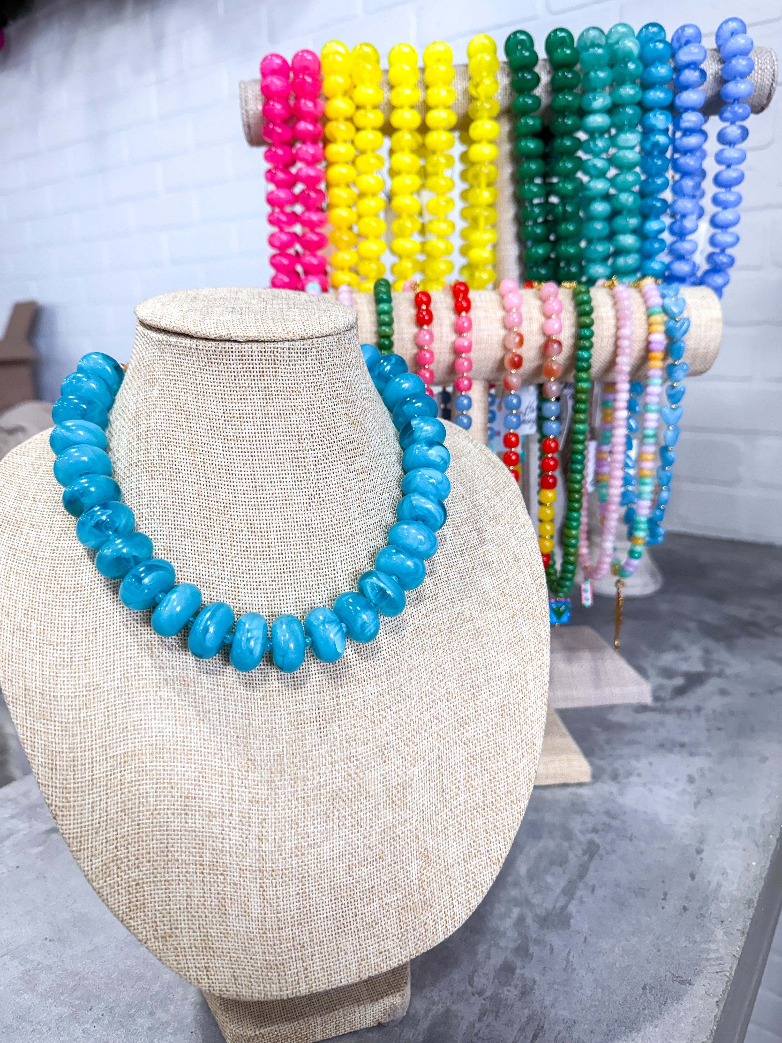Royal Blue Beaded Necklace