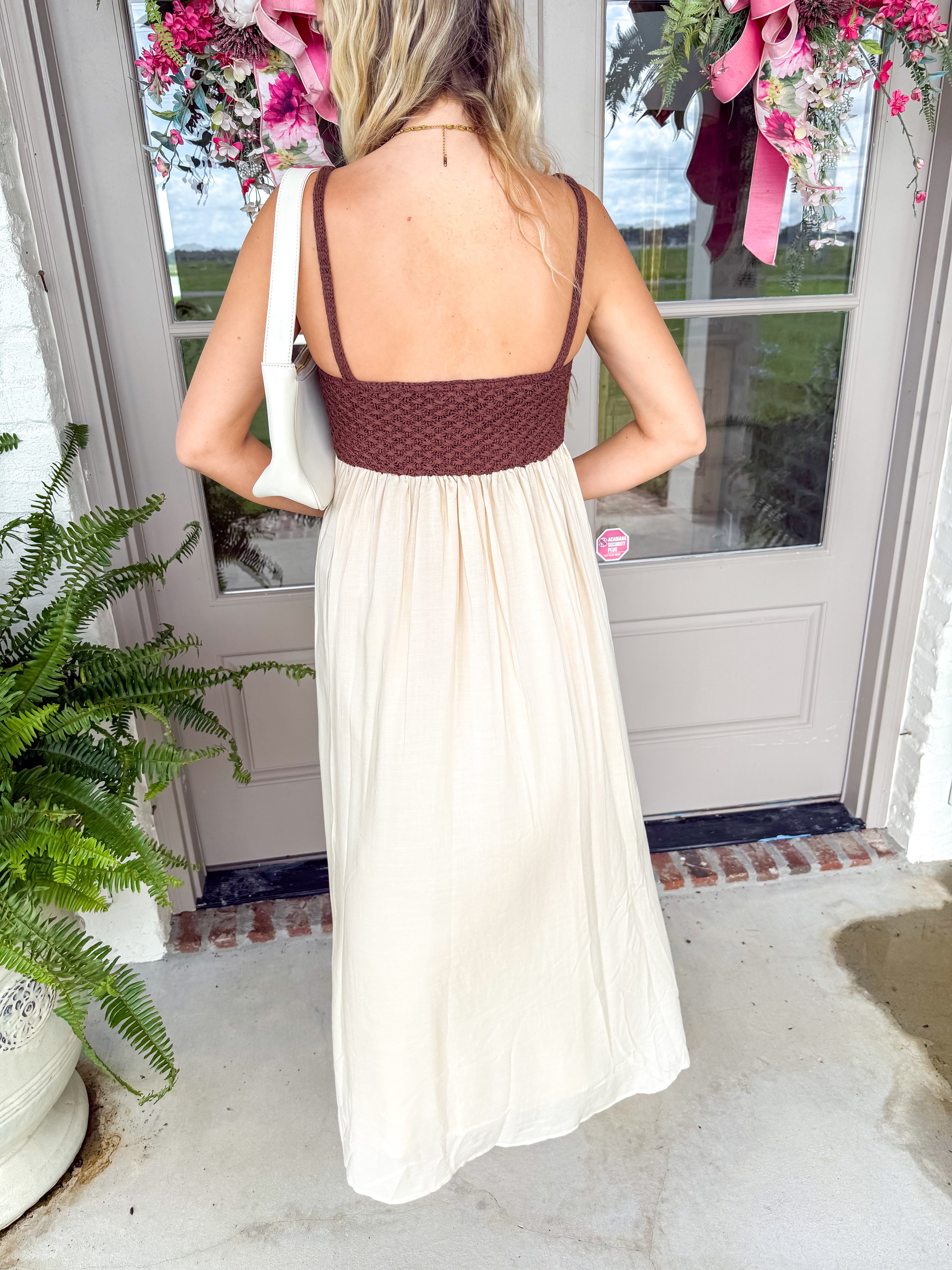 Jane Basket Weave Mixed Media Maxi