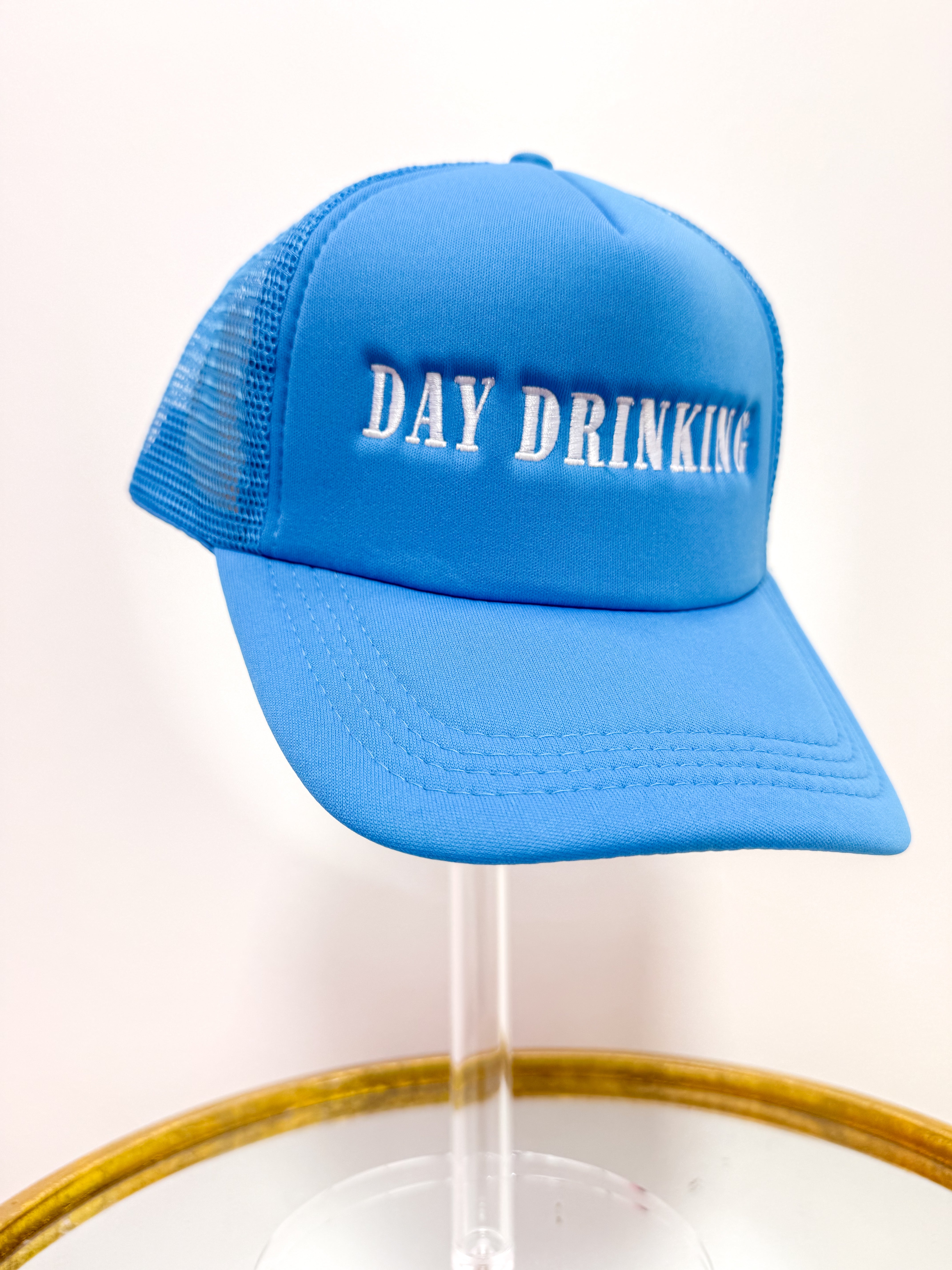 Day Drinking Trucker- Light Blue
