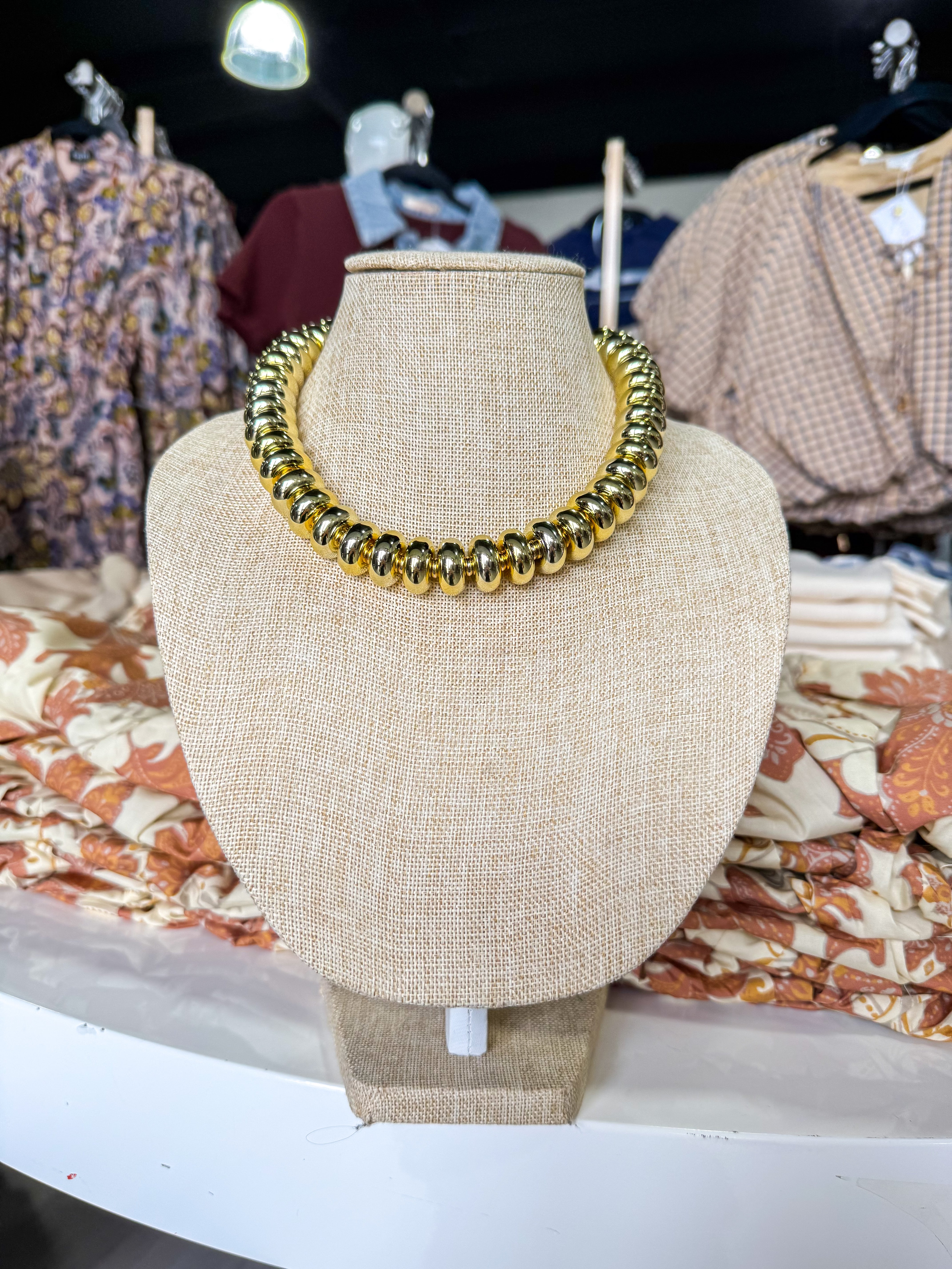 Gold Beaded Necklace