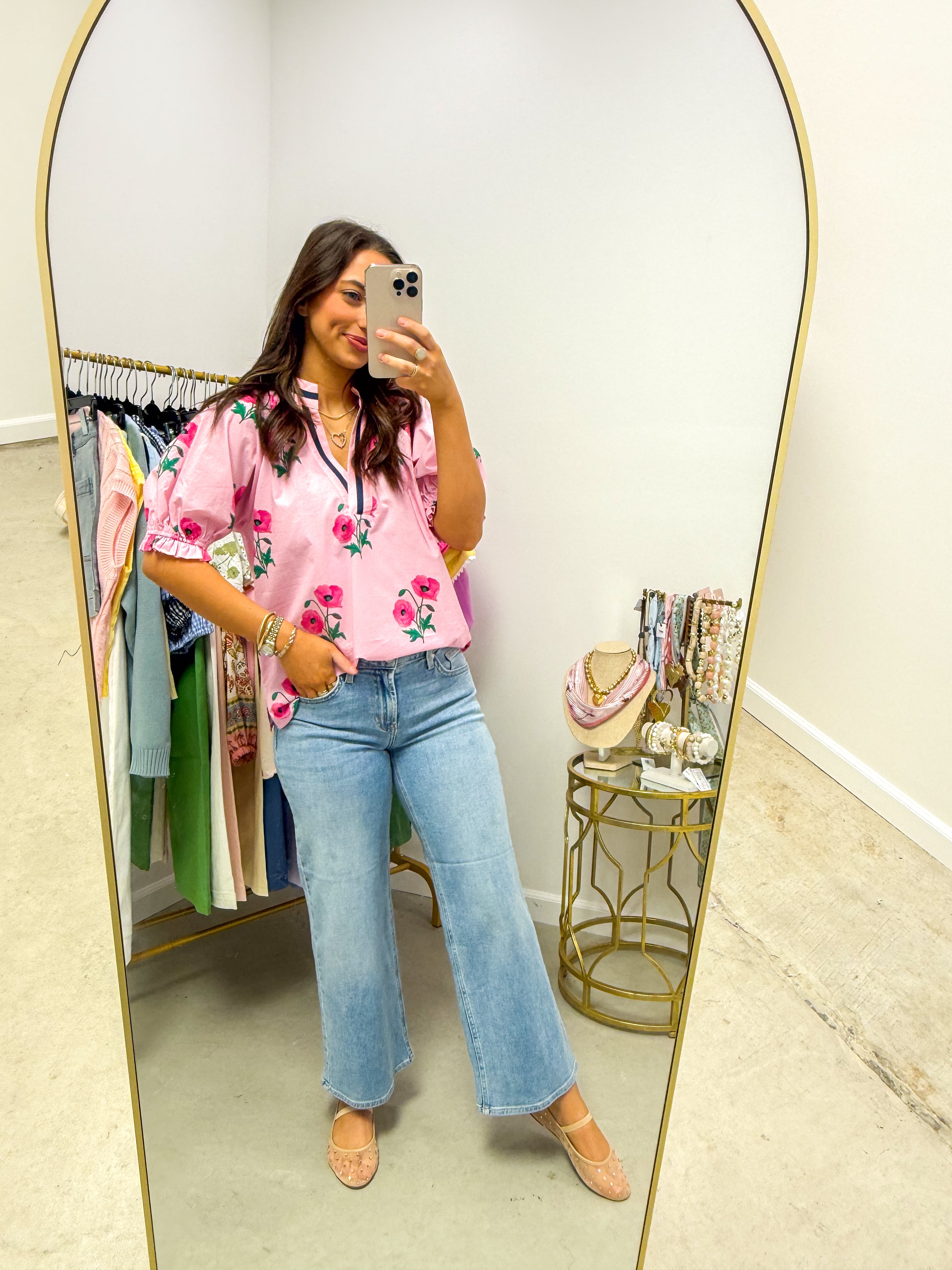 Southern Belle Pink Top